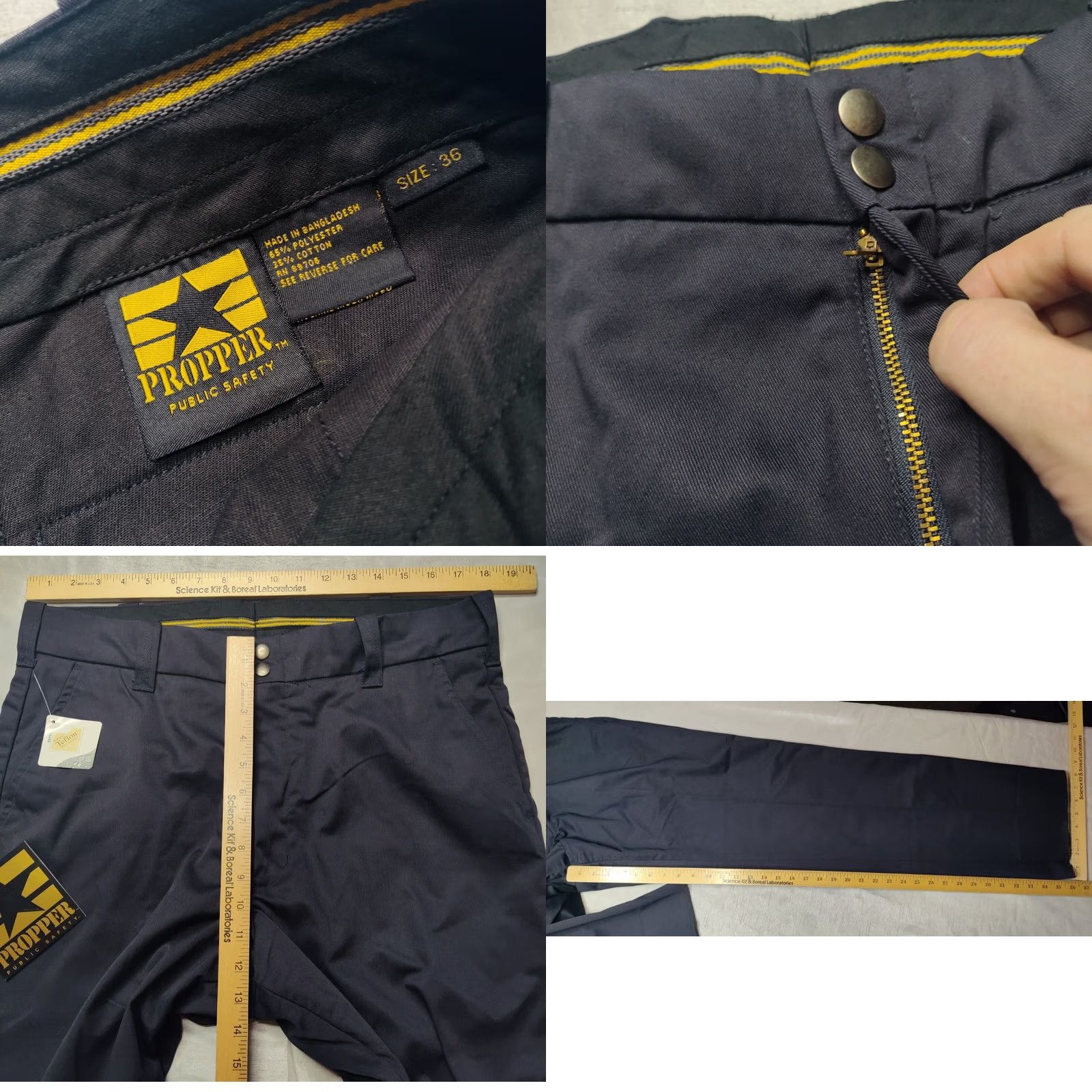 Propper PROPPER Public Safety Men 36X36 Unhemmed Blue Uniform Chino Pants NEW Size US 36 / EU 52 - 8 Thumbnail