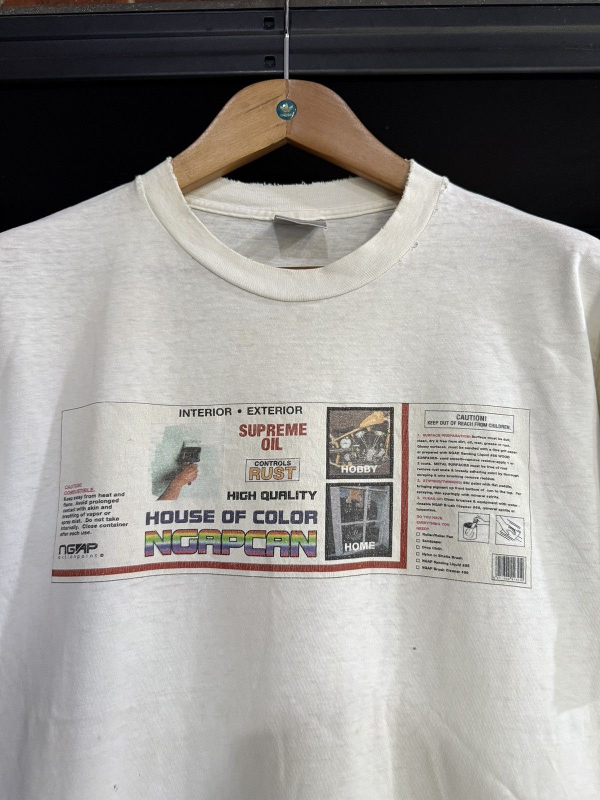 Vintage Thrashed Vintage 90s Supreme Oil House Of Colour Oneita T Size US M / EU 48-50 / 2 - 2 Thumbnail