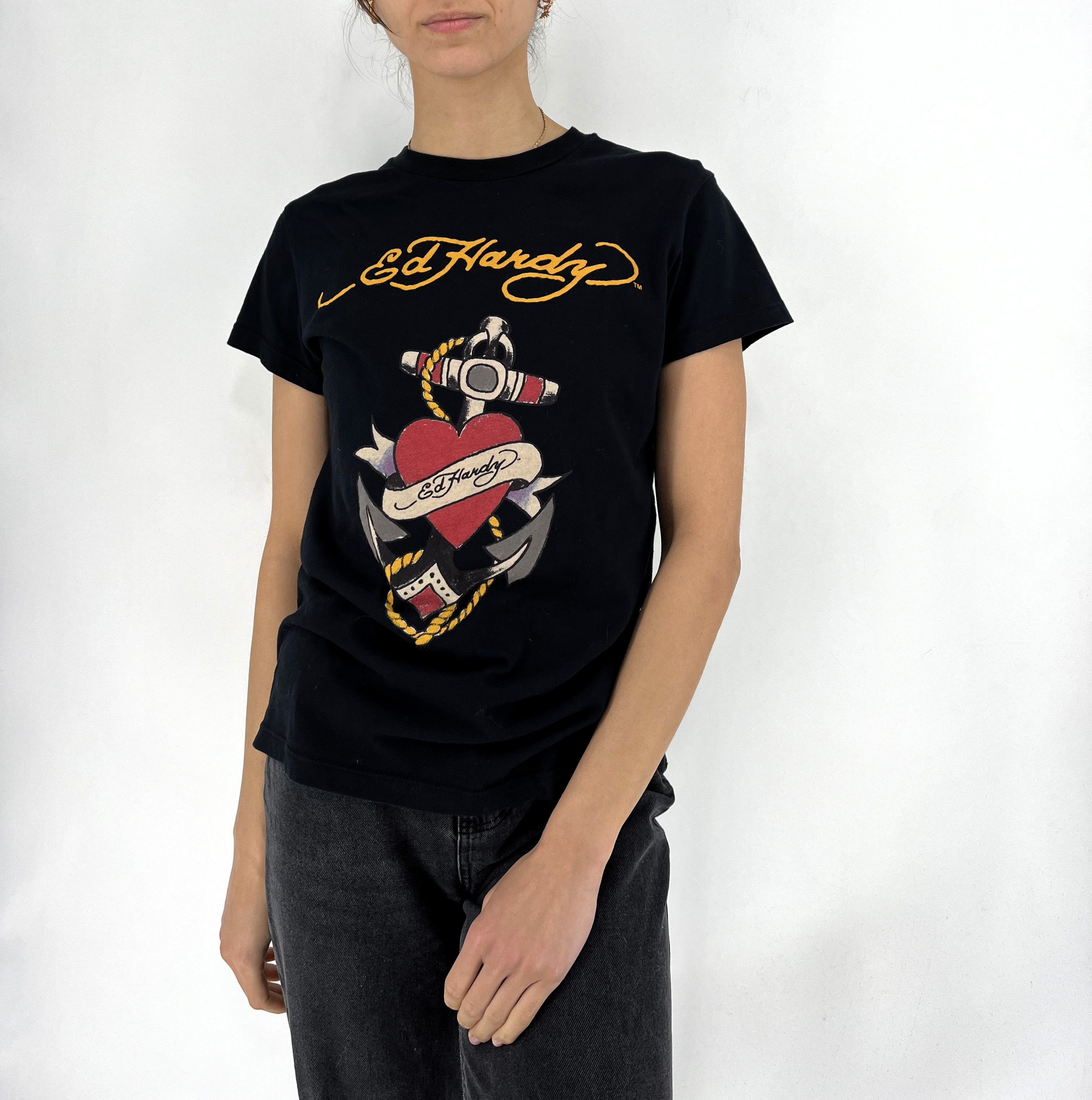 Christian Audigier Vintage Y2K Christian Audigier Women’s Rhinestones T-Shirt Size M / US 6-8 / IT 42-44 - 2 Thumbnail