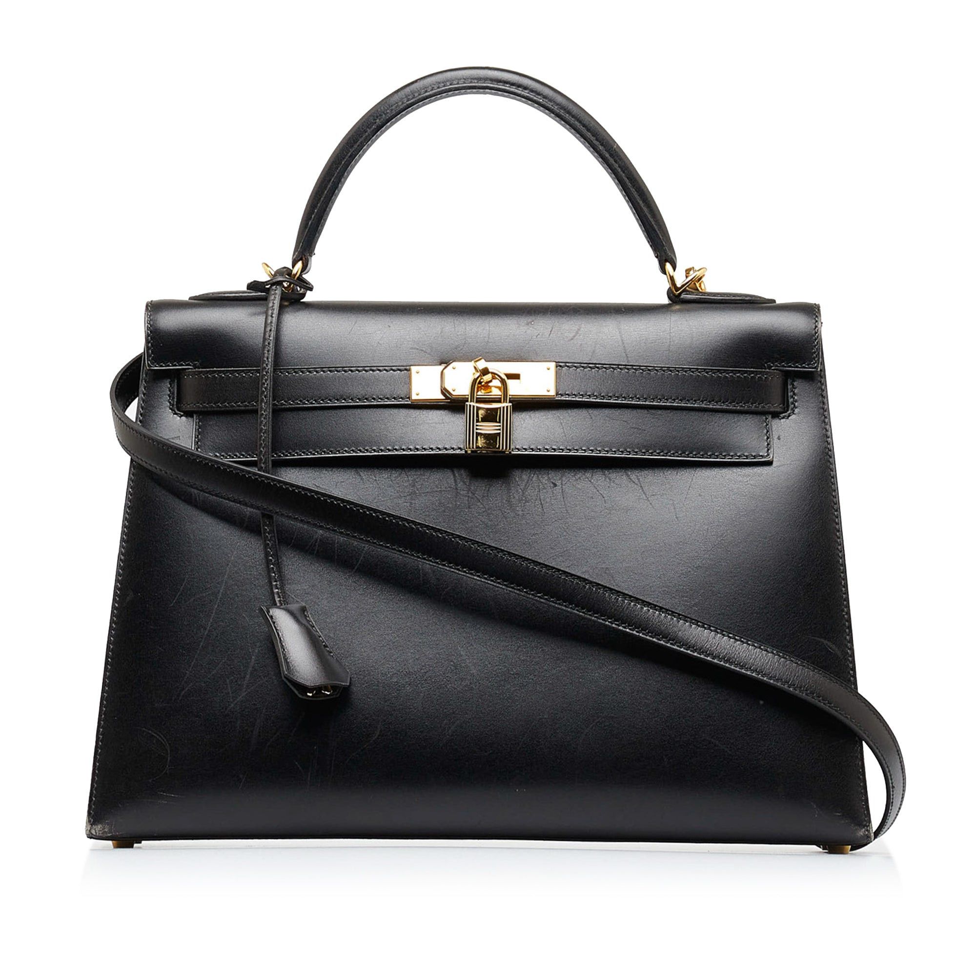image of Hermes Hermes Handbags Kelly 32 in Black, Women's