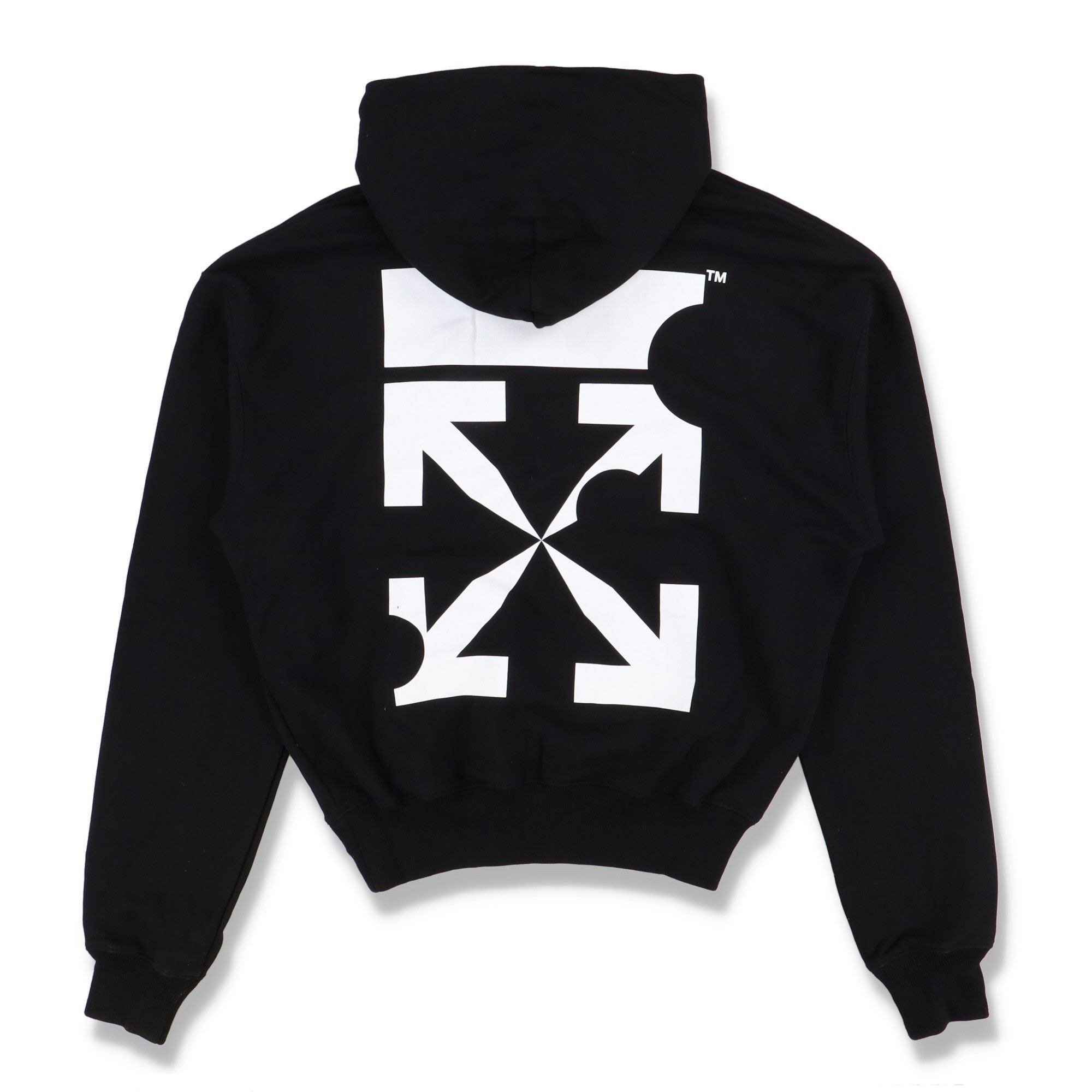 Off-White Black Cut Here Arrows Oversized Hoodie Size US XXS / EU 40 - 1 Thumbnail