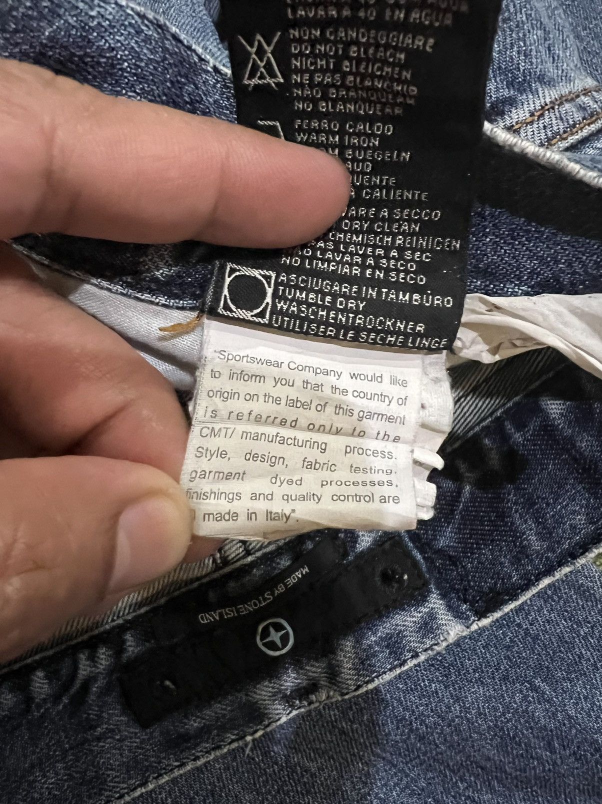 Designer × Stone Island Vintage Stone Island Faded Jeans Size US 29 - 20 Thumbnail