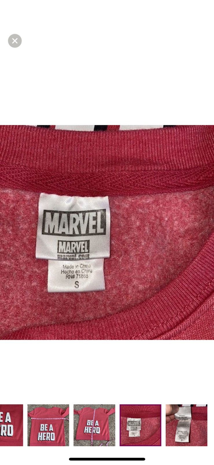 Marvel Comics Marvel small be a hero crewneck sweatshirt Size S / US 4 / IT 40 - 7 Thumbnail