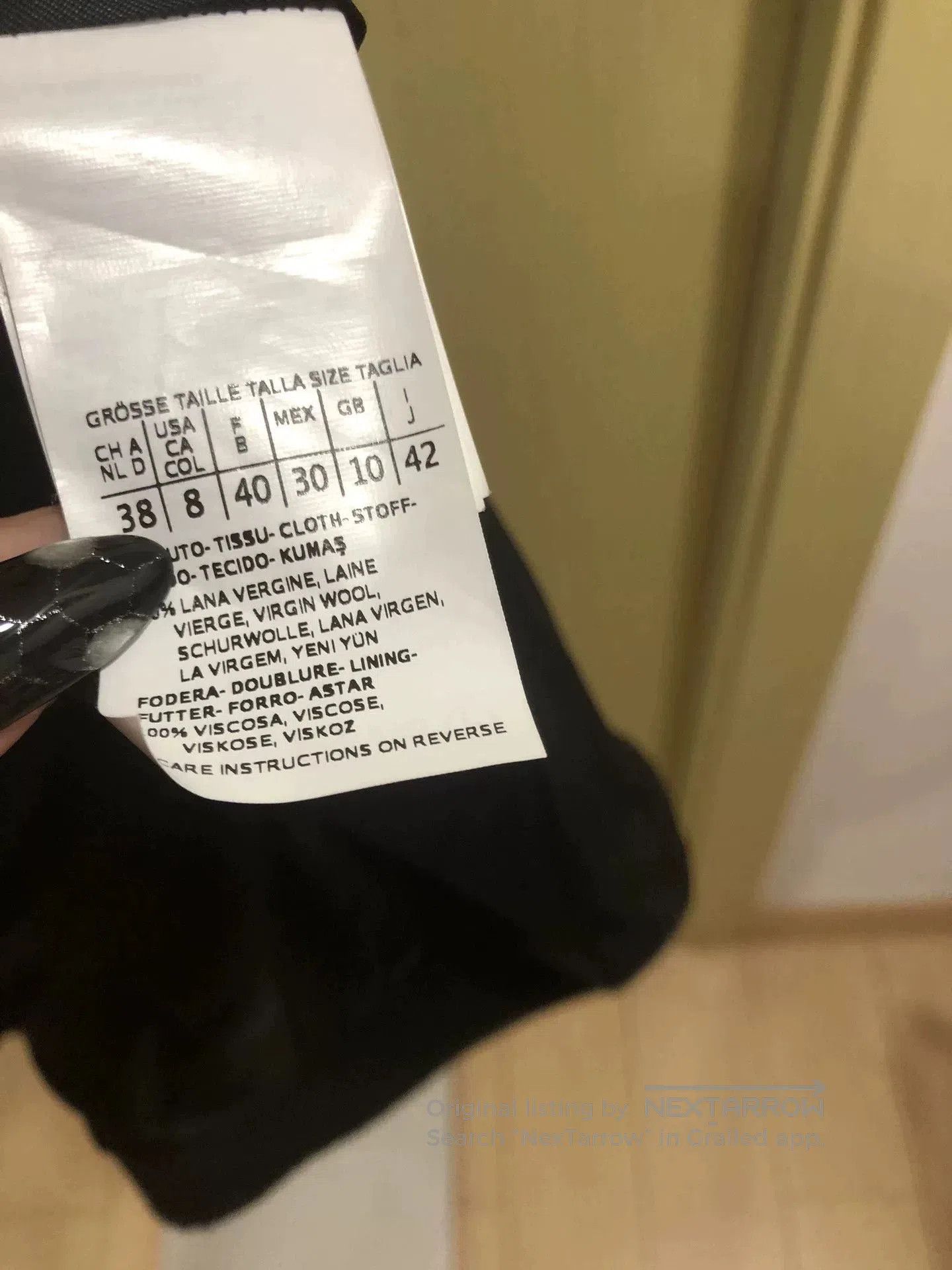 Max Mara Max Mara Black Wool Coat with Fur Trim. Size L / US 10 / IT 46 - 6 Thumbnail