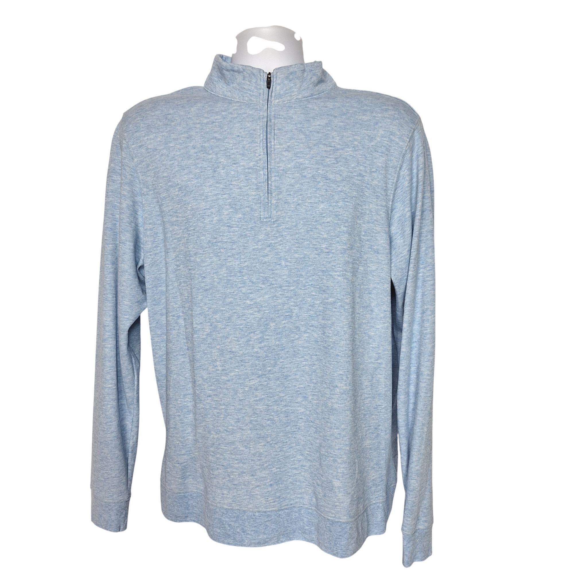 Other Turtleson 1/4 Zip Pullover Large Wallace Heather Blue Cotton Size US L / EU 52-54 / 3 - 2 Thumbnail