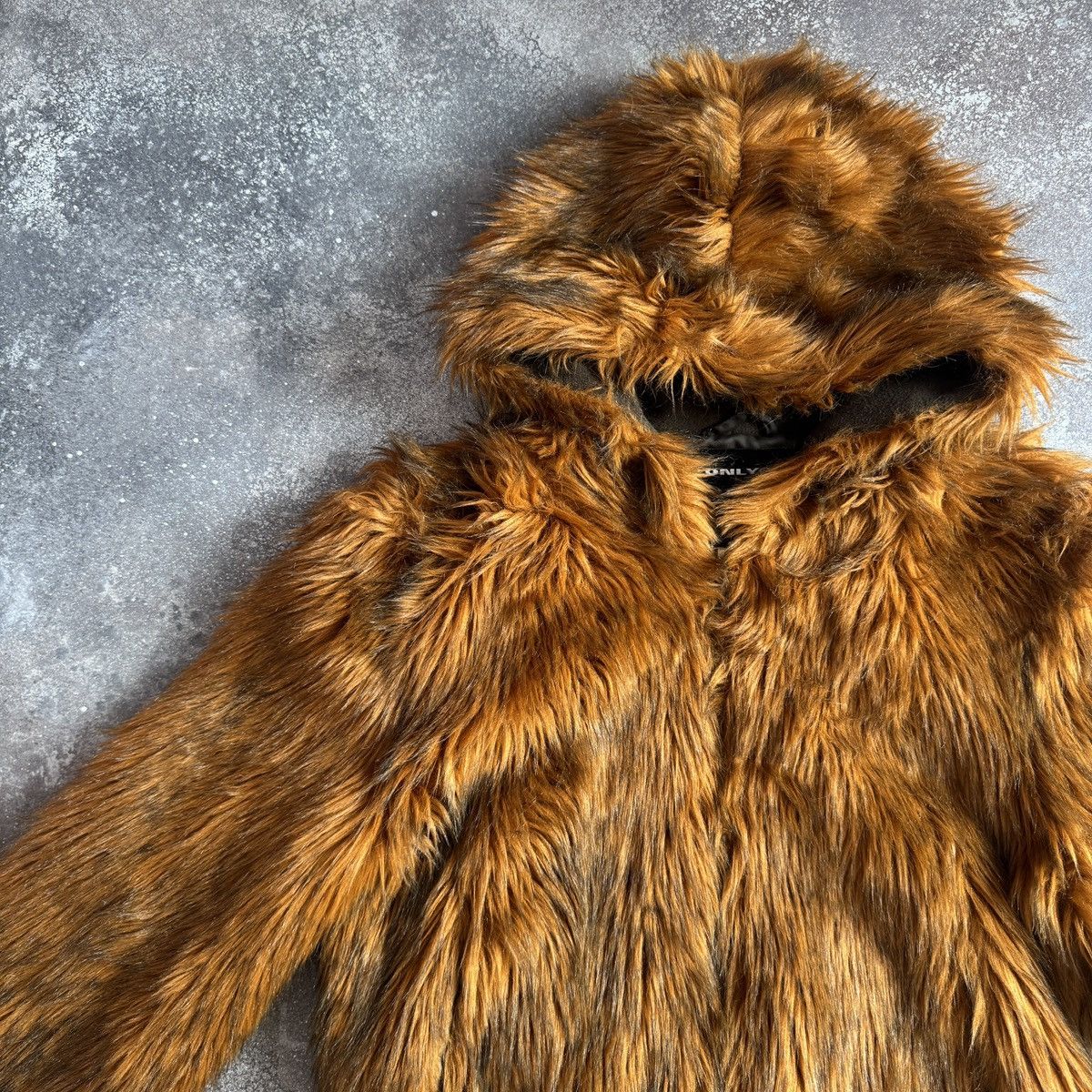20471120 Y2K Vintage Faux Fur Fuzzy Hooded Bomber Jacket Size M / US 6-8 / IT 42-44 - 3 Thumbnail