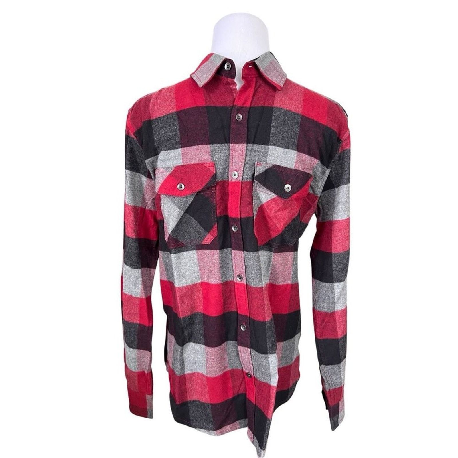 Kenneth Cole Kenneth Cole Slim Fit Stretch Red Flannel BU Shirt SMALL Size US S / EU 44-46 / 1 - 1 Thumbnail