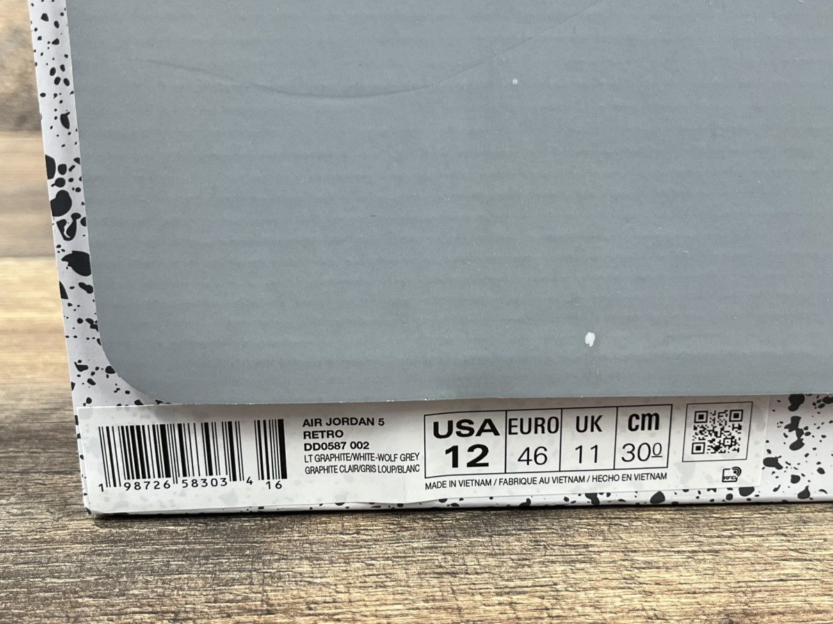Jordan Brand Air Jordan 5 Retro Wolf Grey 2026 Size US 12 / EU 45 - 9 Thumbnail
