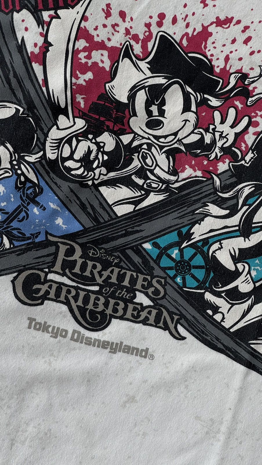 Disney PIRATES OF THE CARIBBEAN MICKEY MOUSE T-SHIRT TDL Size US XL / EU 56 / 4 - 5 Thumbnail