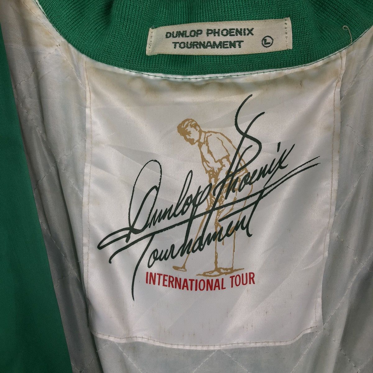 Japanese Brand 🔥90’s Vintage Satin Bomber Jacket Dunlop Phoenix Tournament Size US L / EU 52-54 / 3 - 16 Thumbnail