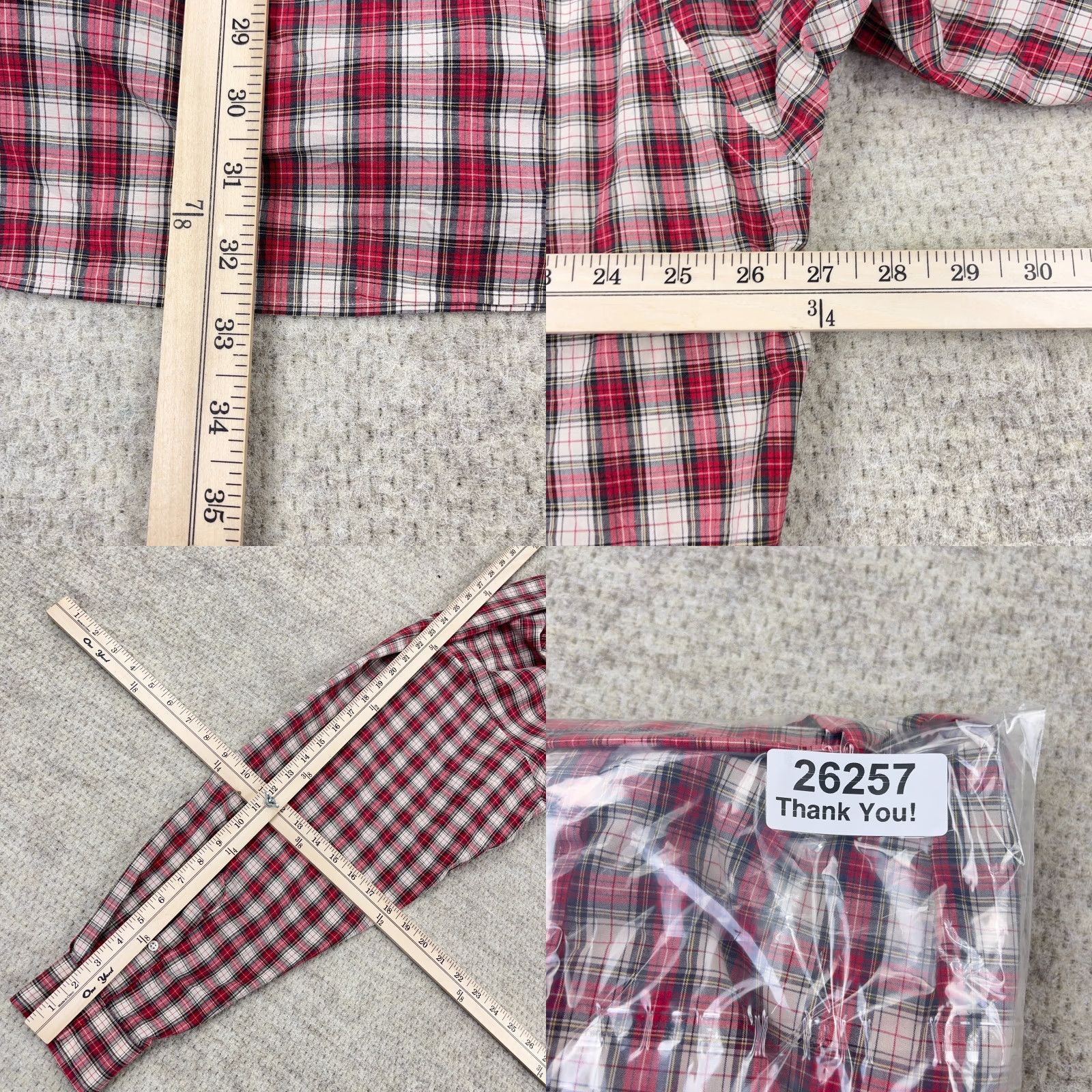 Ralph Lauren Ralph Lauren Shirt Men XL Red Plaid Button-Up Blake Poplin Dress Blue Pony A57 Size 46R - 8 Thumbnail