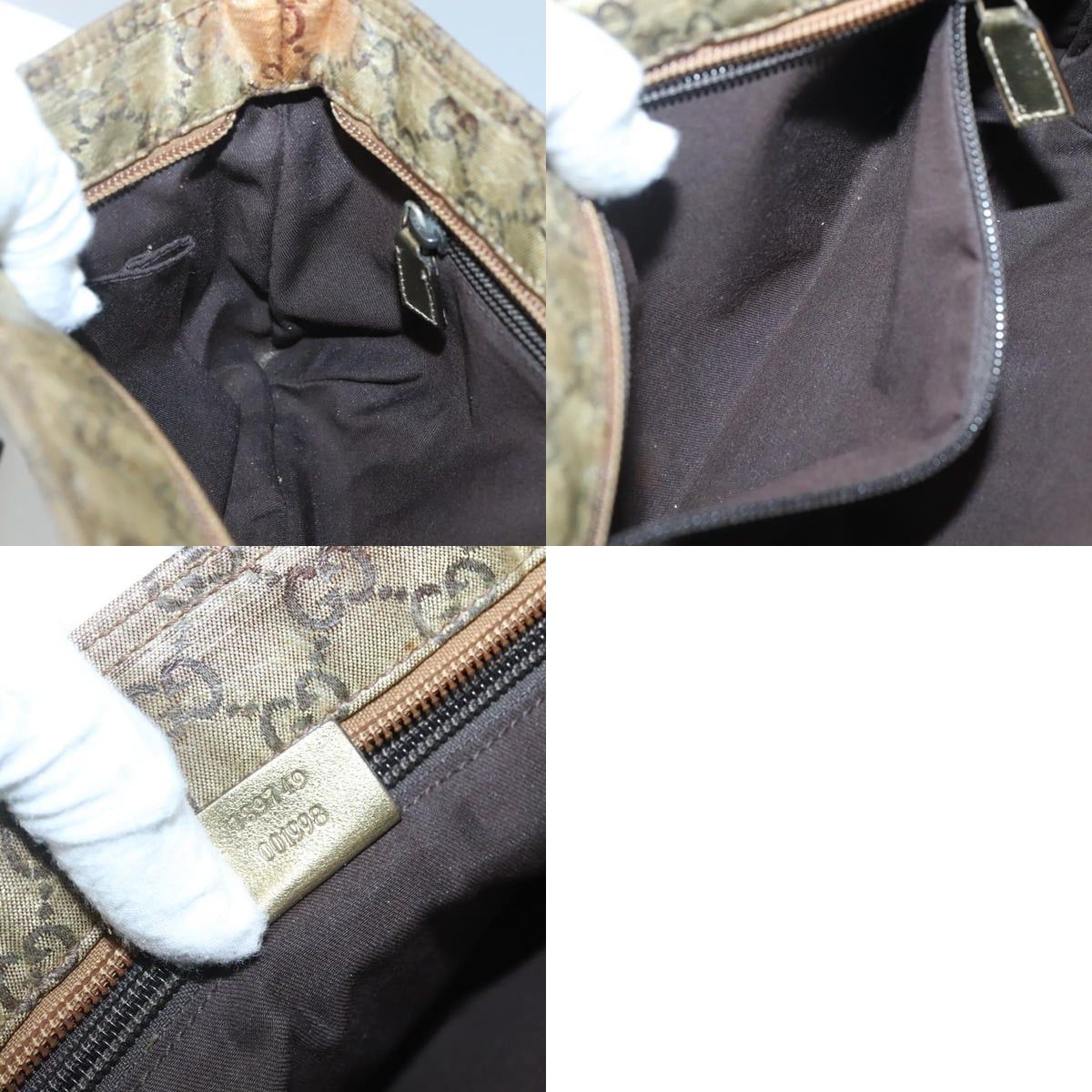 Gucci GUCCI GG Crystal Shoulder Bag Brown Gold Size ONE SIZE - 12 Thumbnail