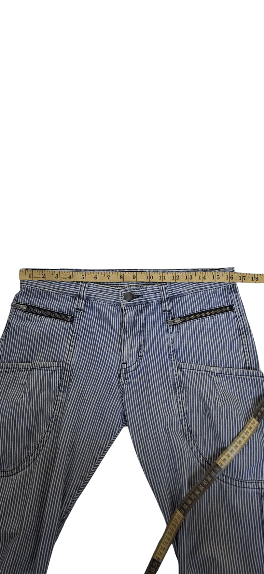 5351 POUR LES HOMMES × If Six Was Nine × Japanese Brand 291295 Homme Hickory Stripe 6 Pocket Trousers Pants Size US 32 / EU 48 - 16 Thumbnail