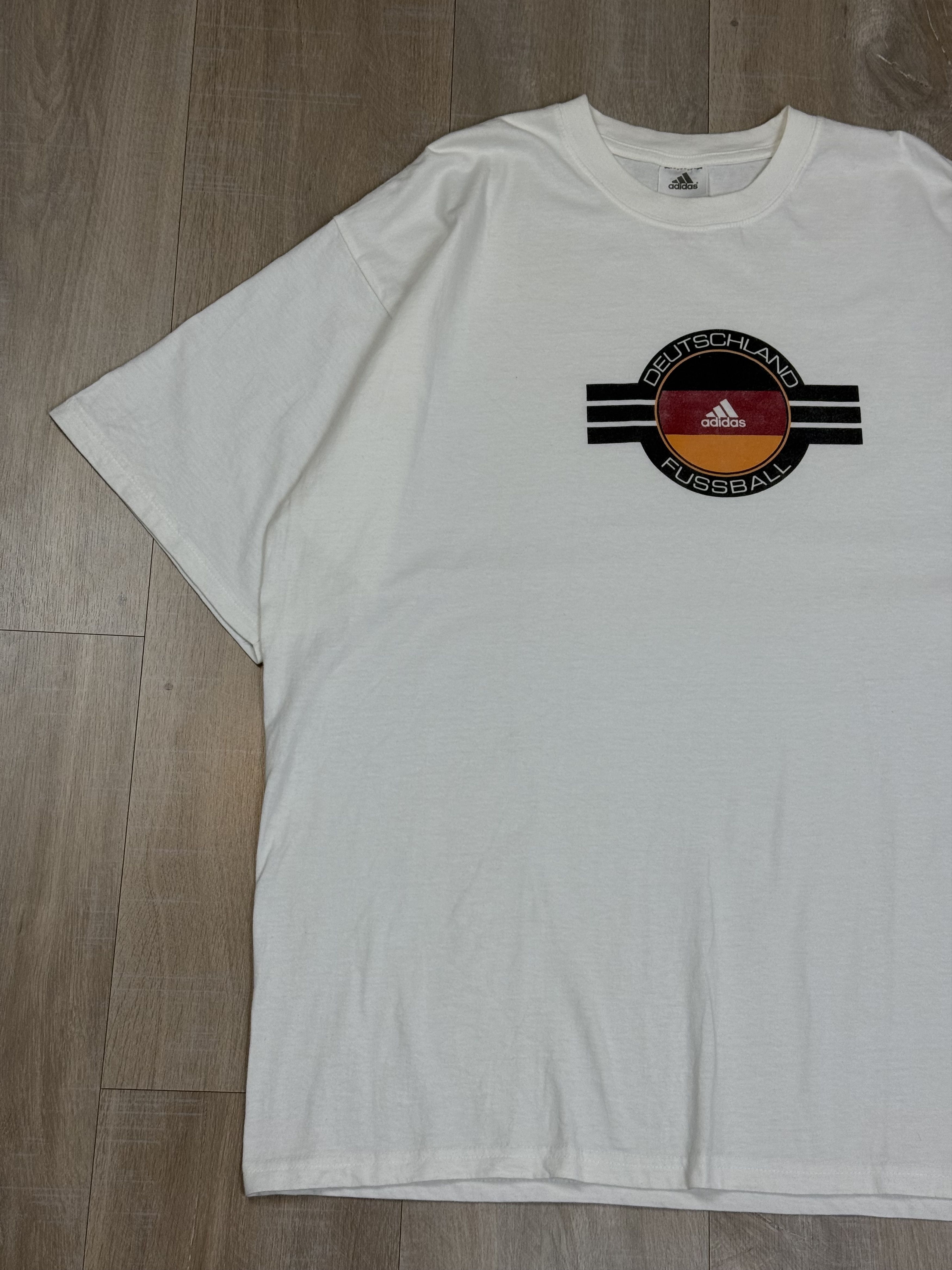Adidas Vintage Adidas Deutschland Germany Football Soccer T-shirt Size US XL / EU 56 / 4 - 2 Thumbnail