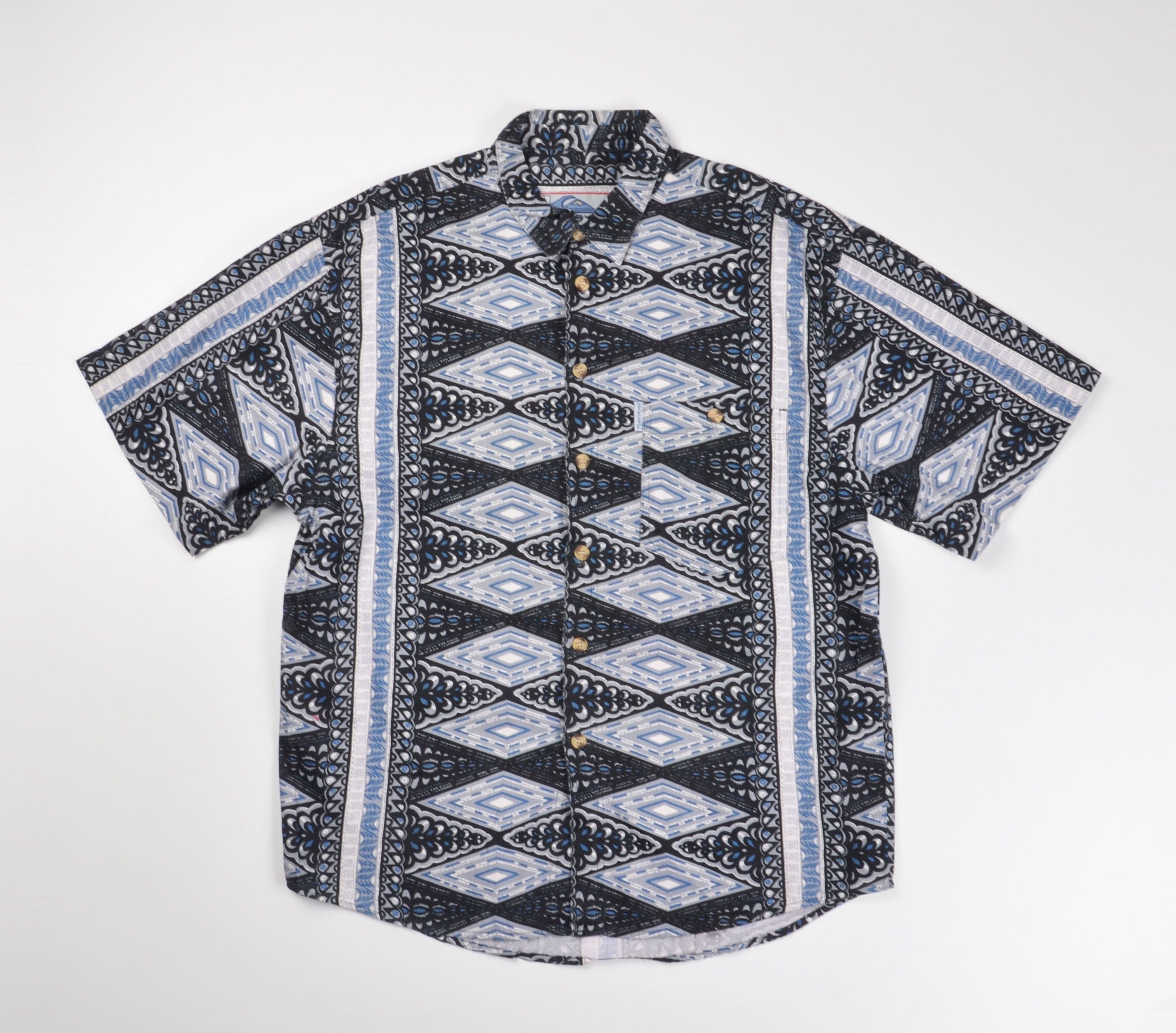 Quicksilver Vintage Quicksilver Board Riding Y2K Geometric Tribal Shirt Size US XL / EU 56 / 4 - 1 Thumbnail