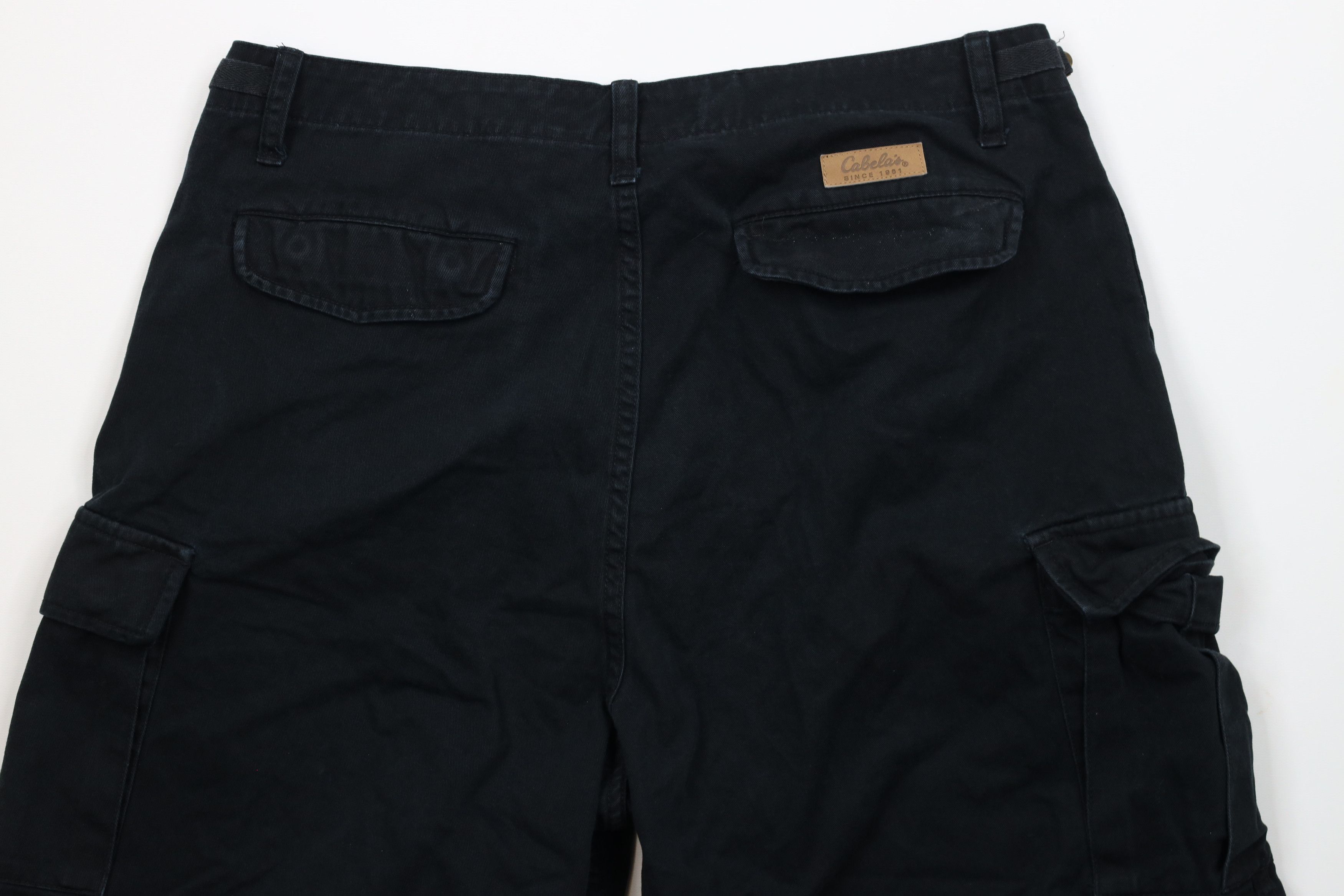 Cabelas × Vintage Vintage Cabelas Heavyweight Surplus Cargo Shorts Black Size US 38 / EU 54 - 9 Thumbnail