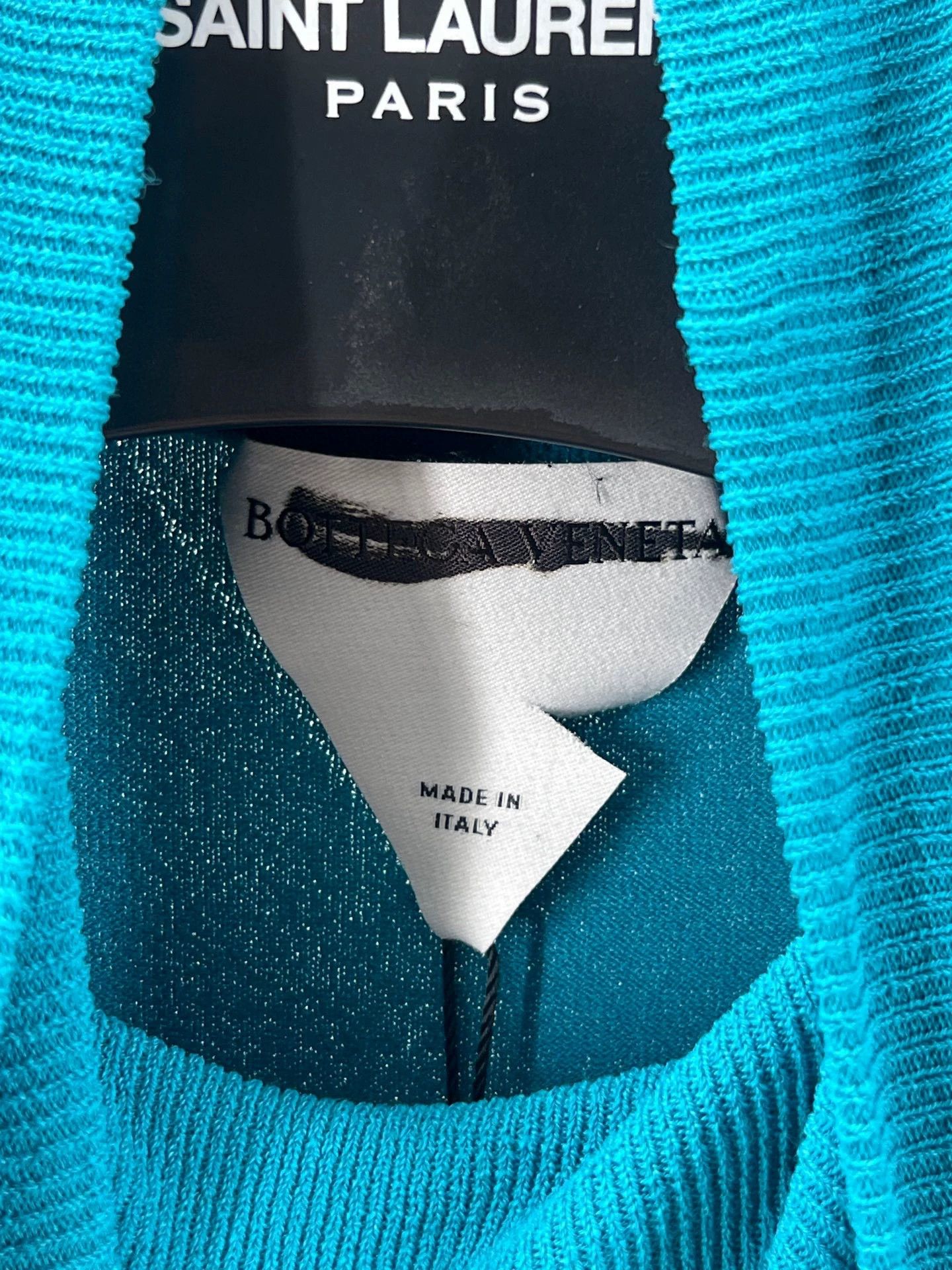Bottega Veneta blue high-neck knitted sweater by bottega veneta Size US S / EU 44-46 / 1 - 2 Thumbnail
