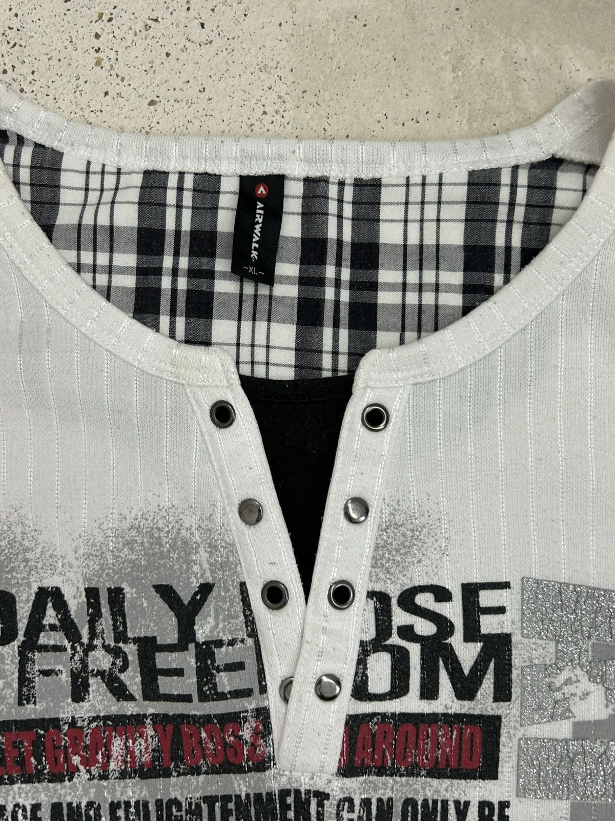 Designer × Japanese Brand Airwalk L/Sleeve Graphic Henley GrungeSkater Boardwear Style Size US L / EU 52-54 / 3 - 9 Thumbnail