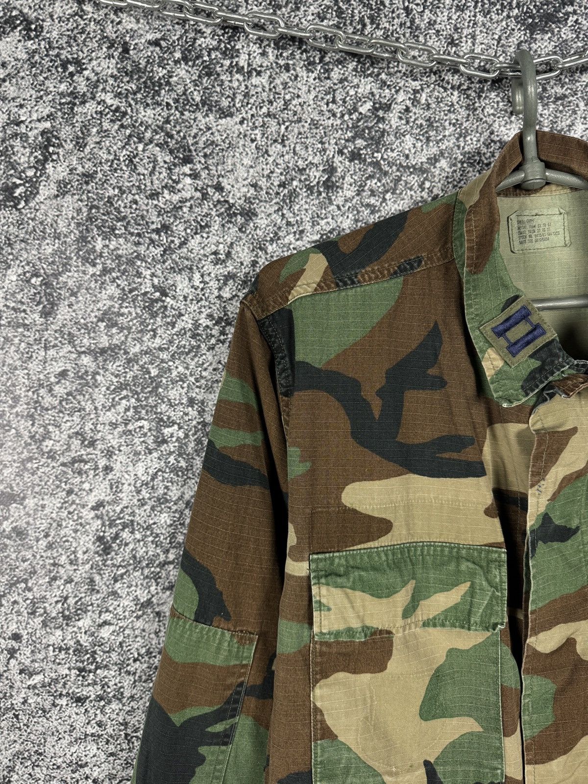 Vintage US ARMY Military Combat Camo Jacket Shirt U.S. Air Force Size US S / EU 44-46 / 1 - 3 Thumbnail