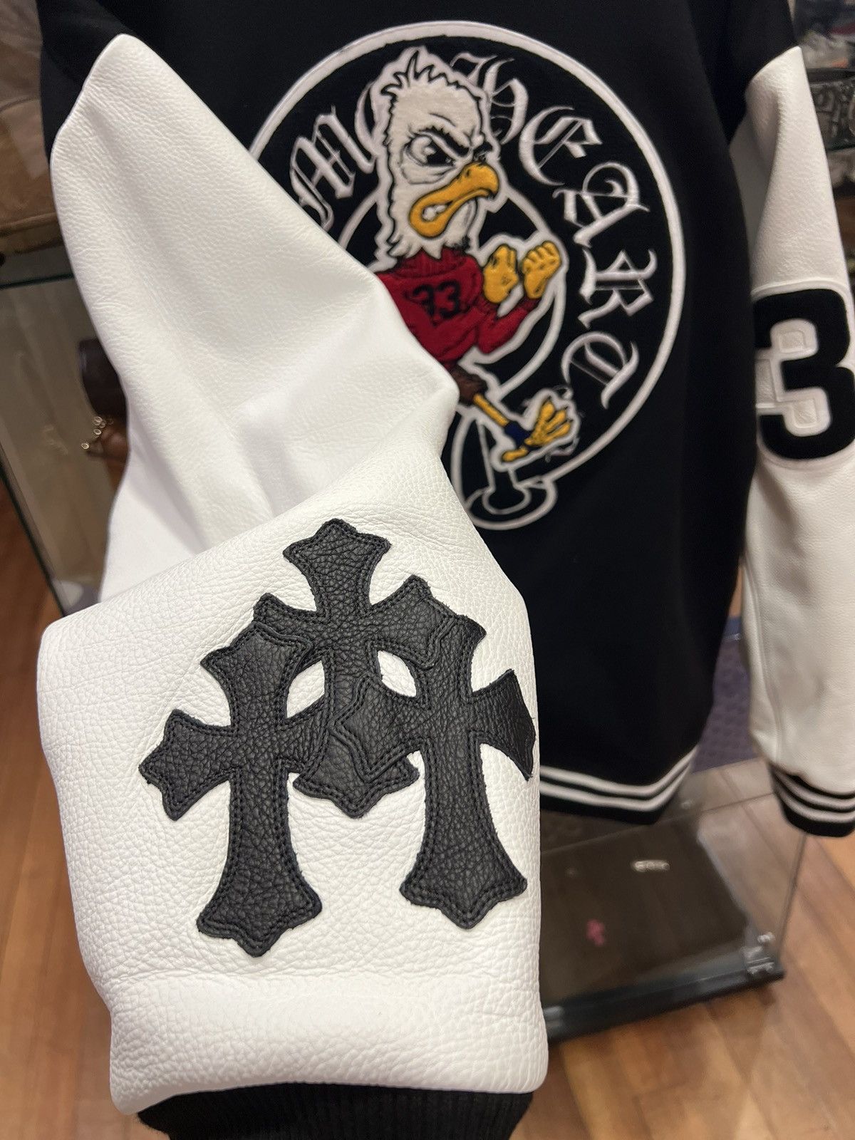 Chrome Hearts Chrome Hearts VIC Eagle Varsity Jacket Leather Cross Patch Size US XXL / EU 58 / 5 - 4 Thumbnail