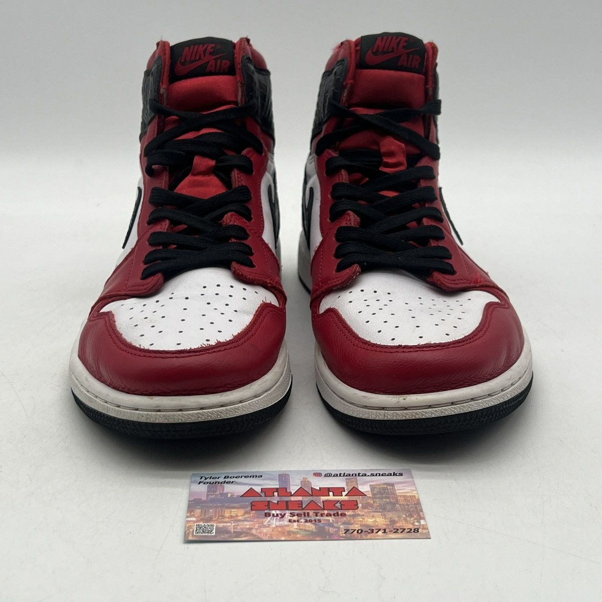 Jordan Brand Wmns air Jordan 1 high satin red Size US 10.5 / IT 40.5 - 2 Thumbnail