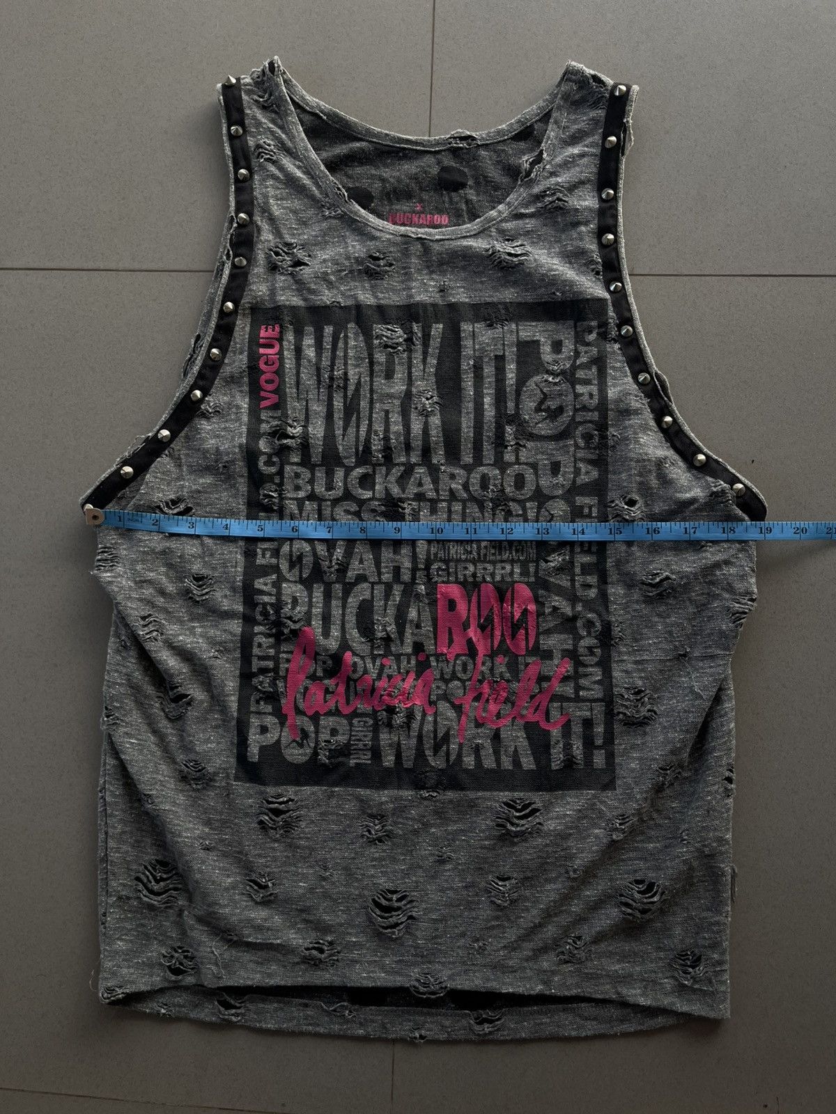 If Six Was Nine Buckaroo Japanese Y2k Punk Seditionaries Studded Tank Top Size US L / EU 52-54 / 3 - 9 Thumbnail