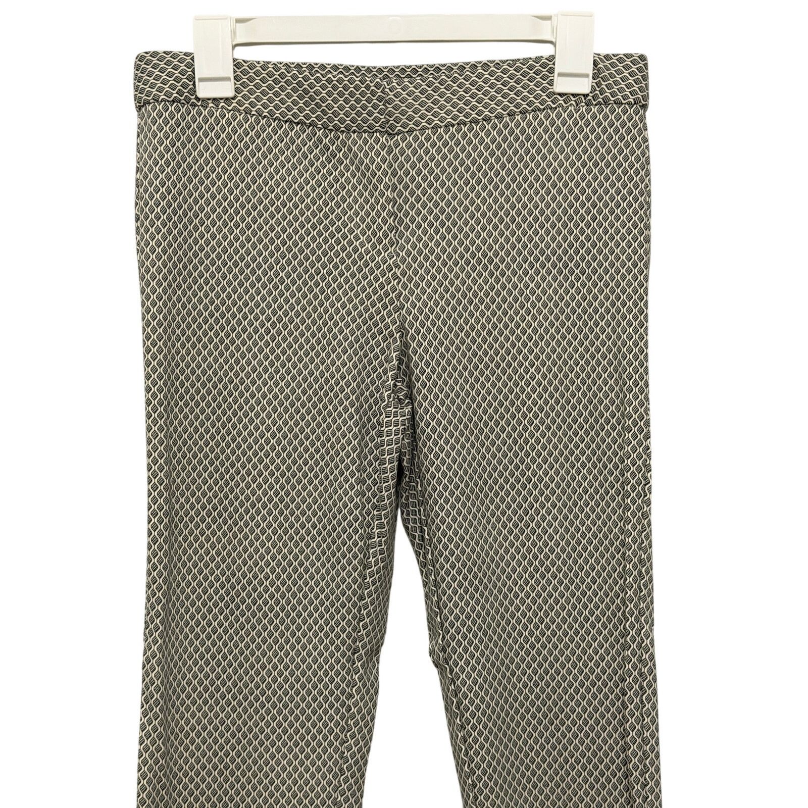 Other Amanda + Chelsea Black White Lattice Stretch Formal Pants Size 28" / US 6 / IT 42 - 3 Thumbnail