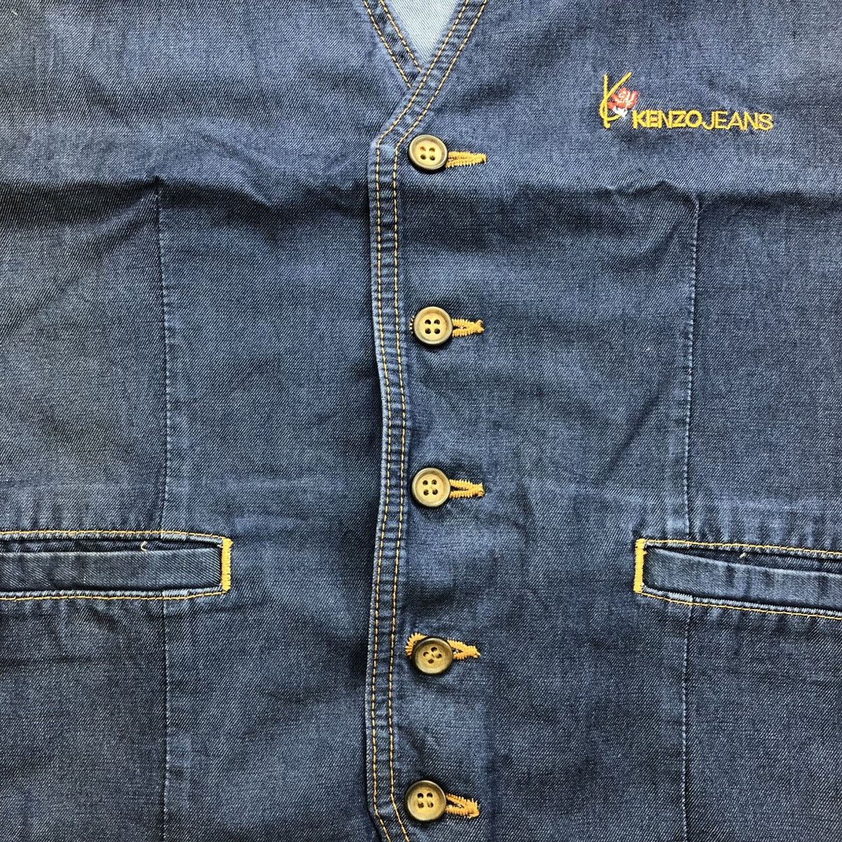 Japanese Brand × Kenzo × Vintage Vintage Kenzo Jeans Asian Double Pocket Denim Vest Size M / US 6-8 / IT 42-44 - 6 Thumbnail
