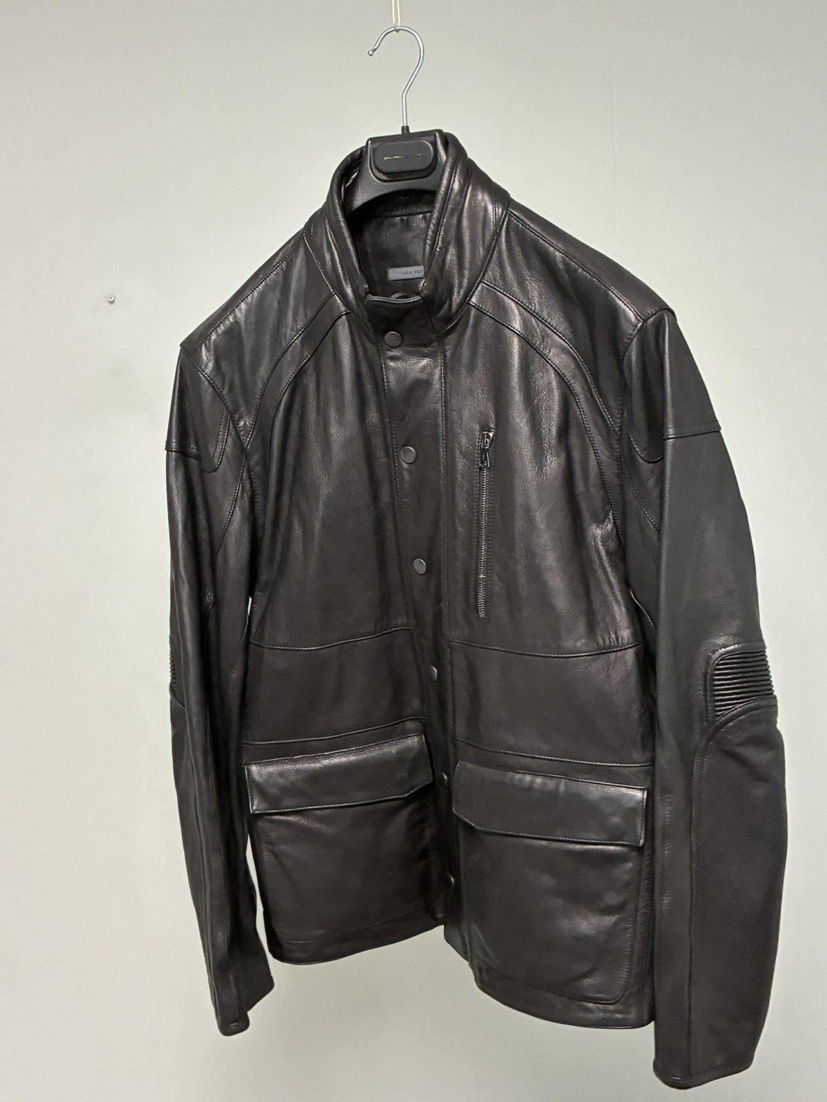 John Varvatos Leather Moto Size EU 54 USA 44 Size US L / EU 52-54 / 3 - 16 Thumbnail