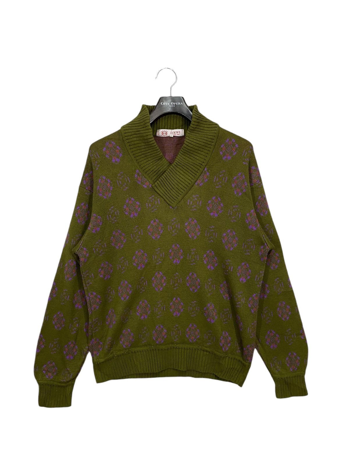 Loewe 🔥RARELY🔥Vintage loewe madrid 1846 cable knit wool sweater Size US M / EU 48-50 / 2 - 1 Thumbnail
