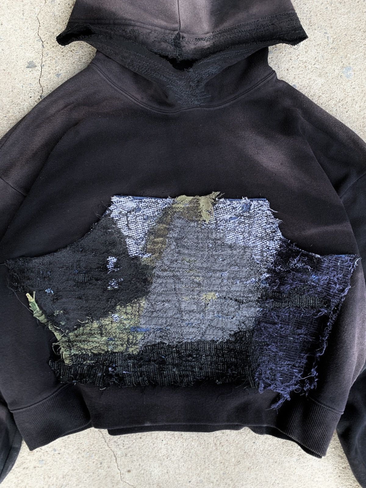 Other Thrashed Faded Vintage Sashiko Patchwork Hoodie Distressed Size US L / EU 52-54 / 3 - 5 Thumbnail