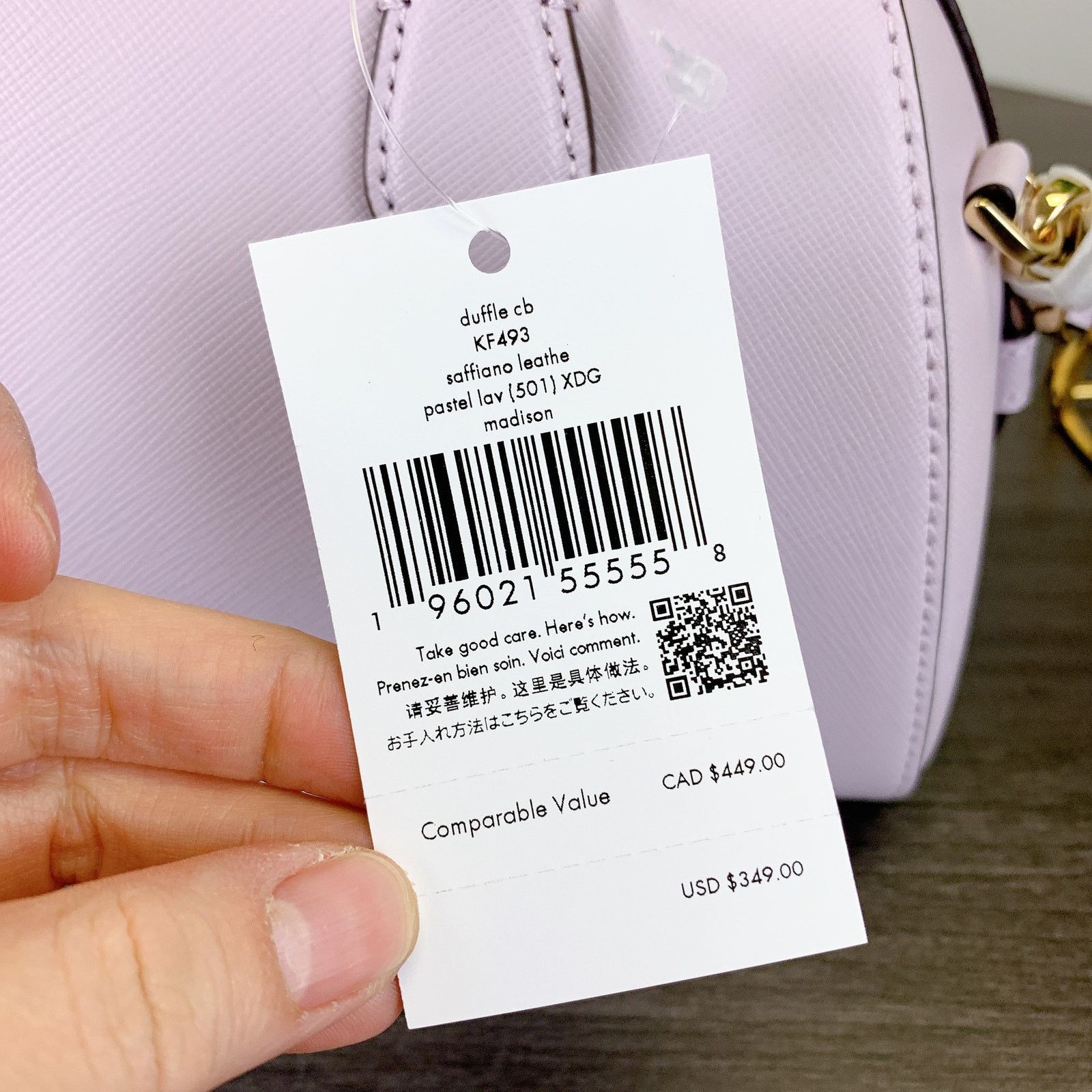 Kate Spade Kate Spade KF493 Madison Leather Duffle Crossbody Lavender Size ONE SIZE - 8 Thumbnail