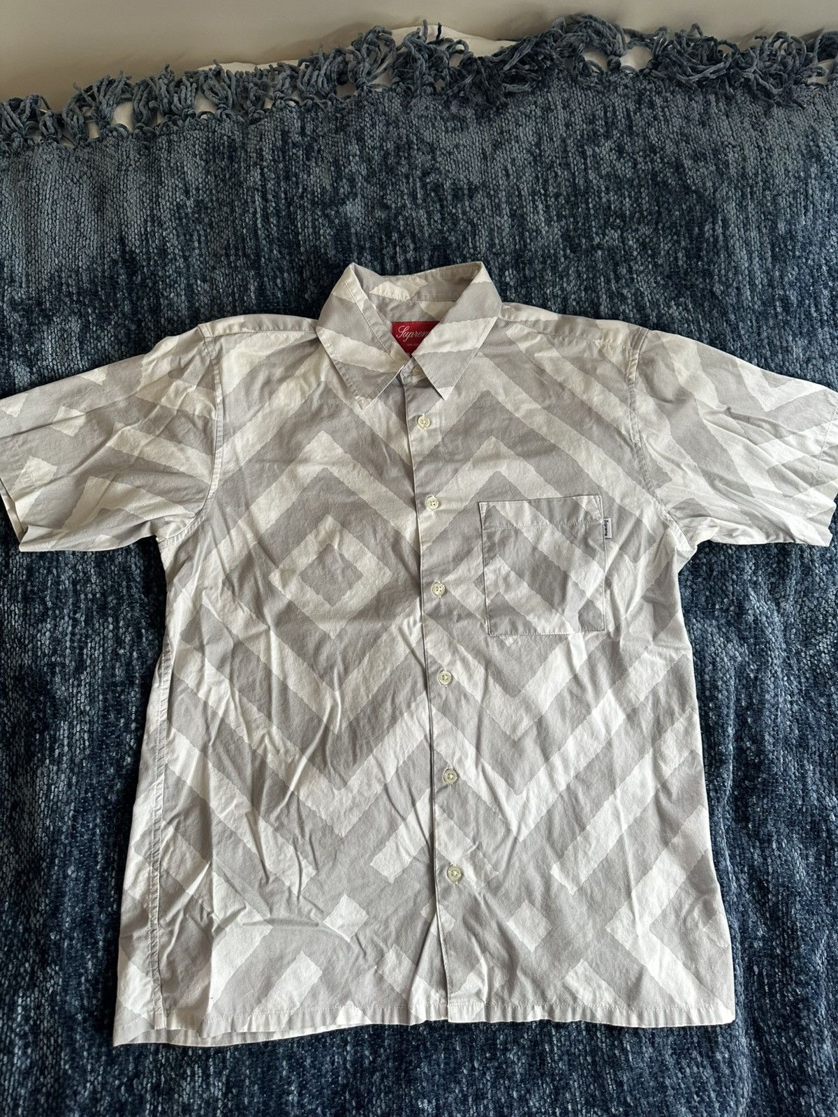 Supreme Supreme Stripe Short Sleeve Button Up (SS14) Size US S / EU 44-46 / 1 - 1 Thumbnail