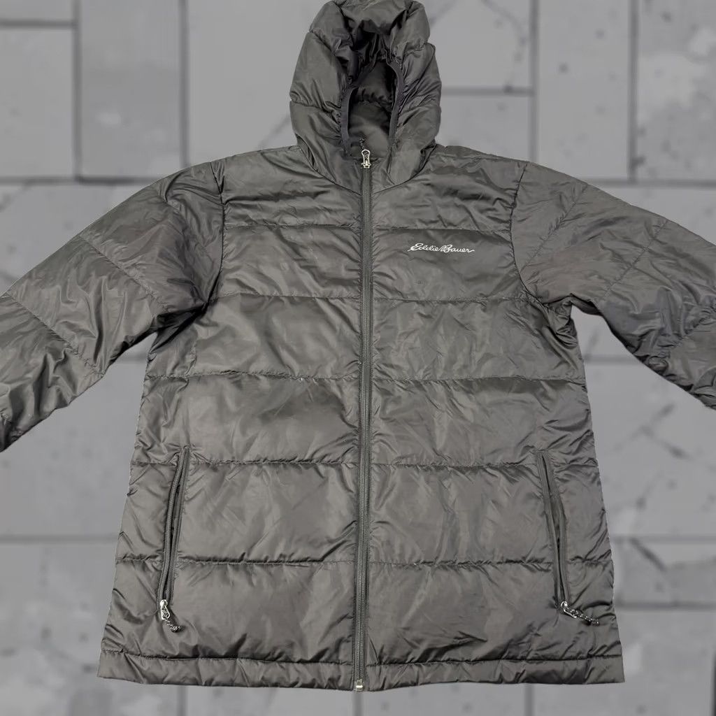 Eddie Bauer Eddie Bauer Jacket Mens Medium Black Hooded Down Puffer Quilted Full Zip EB650 Size US M / EU 48-50 / 2 - 1 Thumbnail