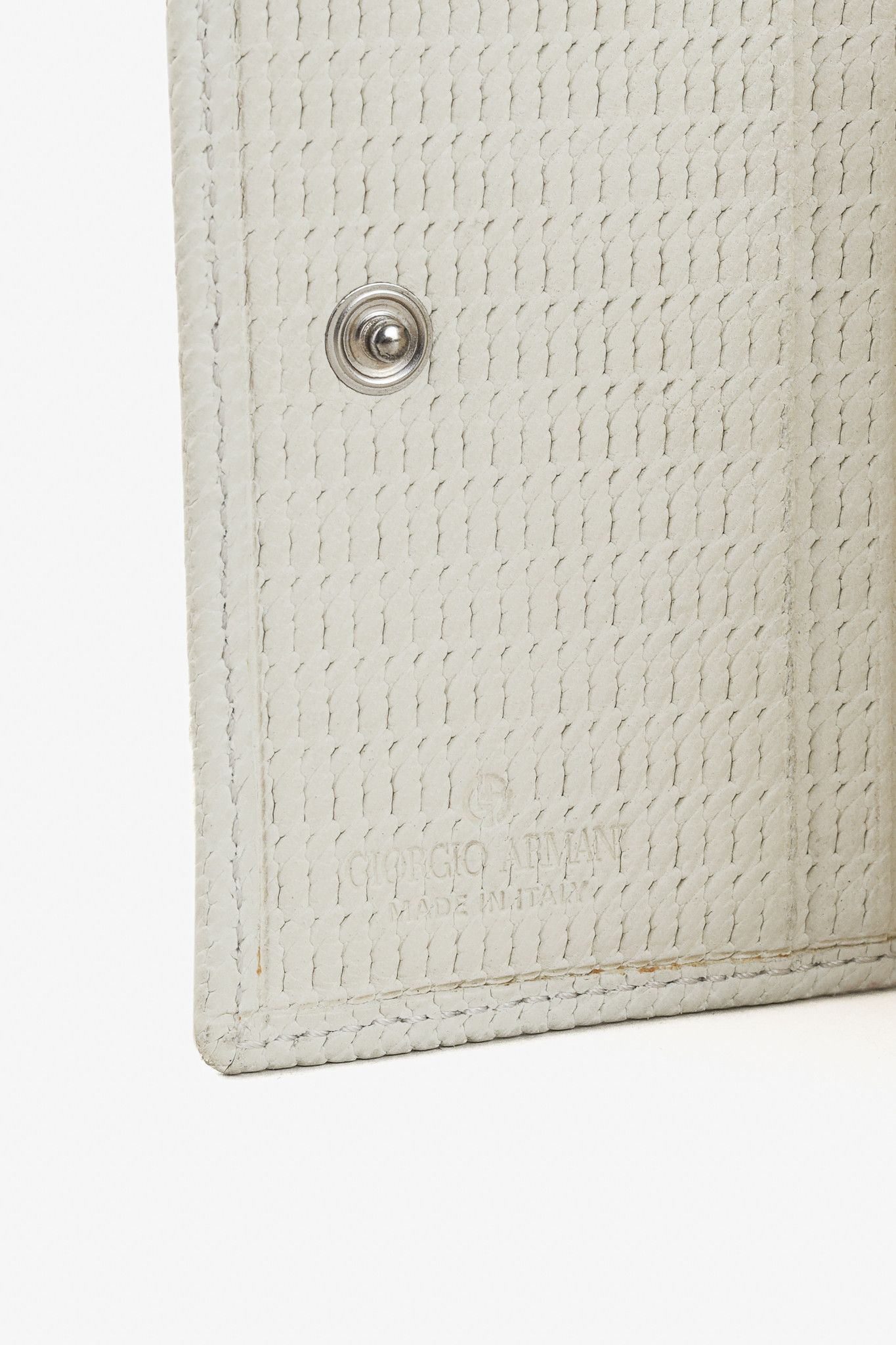 Giorgio Armani Giorgio Armani Textured-Faux-Leather Crystal-Logo Wallet Size ONE SIZE - 8 Thumbnail