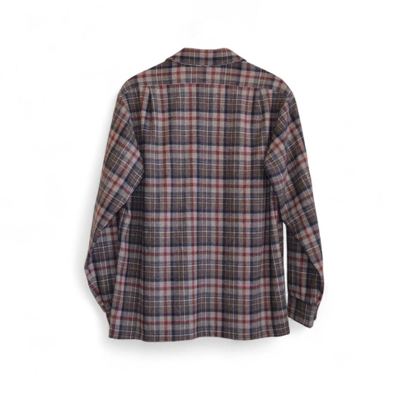 Pendleton VTG 1970s Pendleton board shirt M in brown plaid wool Size US M / EU 48-50 / 2 - 3 Thumbnail