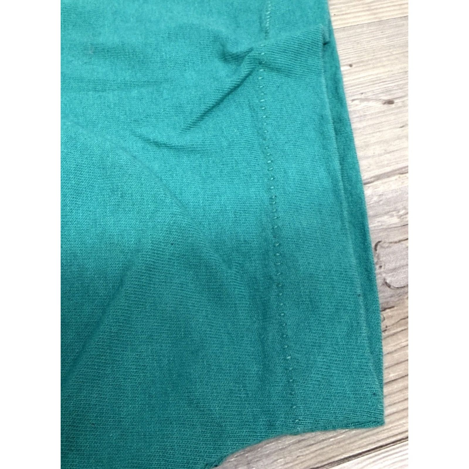 Vintage VINTAGE B.V.D T-Shirt Pocket 90s Selvedge Size L Teal Blue USA Made Men's Short Sleeve Crew Neck Cotton Blend Polyester Solid Size US L / EU 52-54 / 3 - 5 Thumbnail
