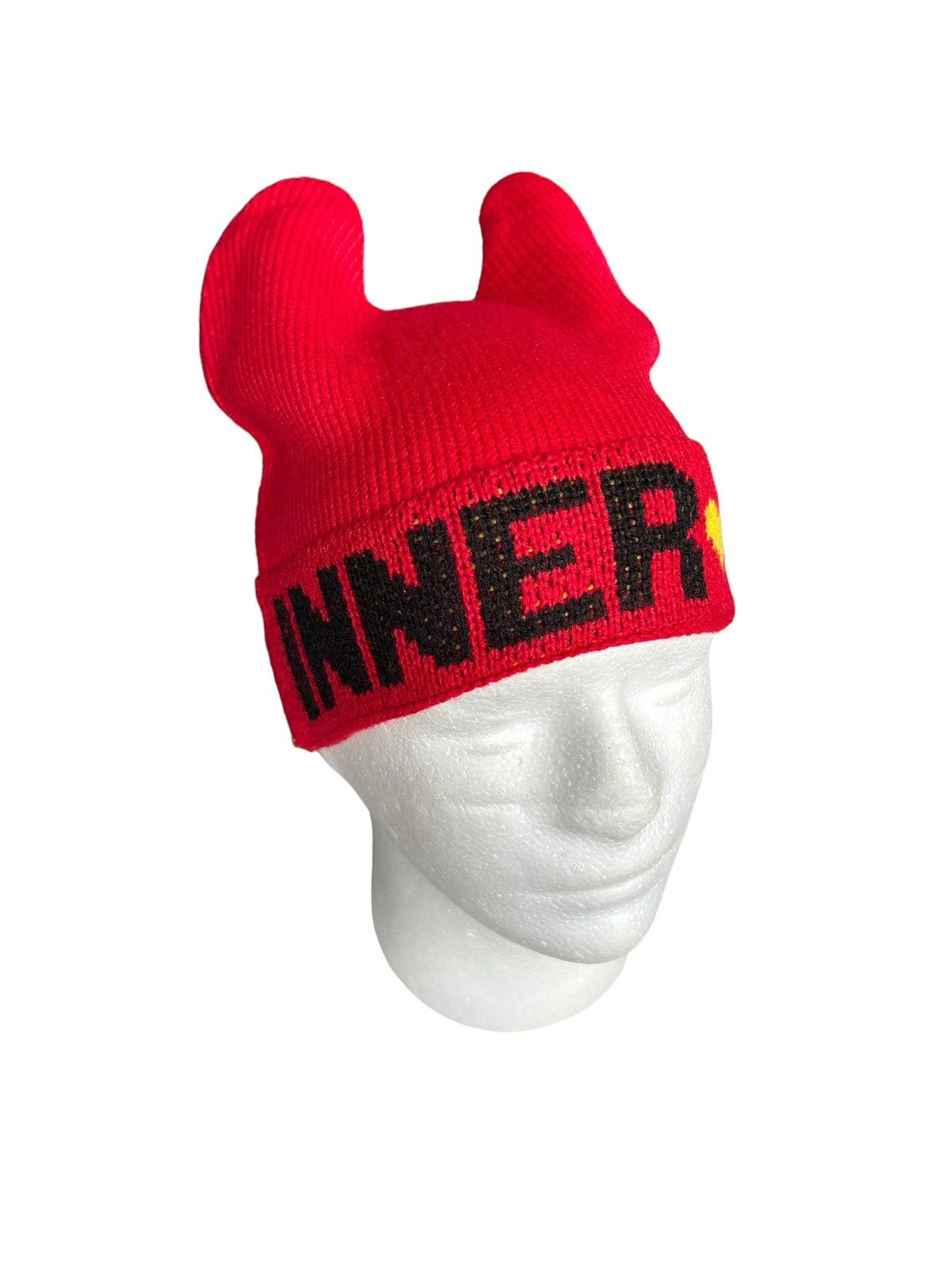 14th Addiction × Hysteric Glamour × Japanese Brand Devil Horn Red Inner💛P Beanie Hats Size ONE SIZE - 5 Thumbnail
