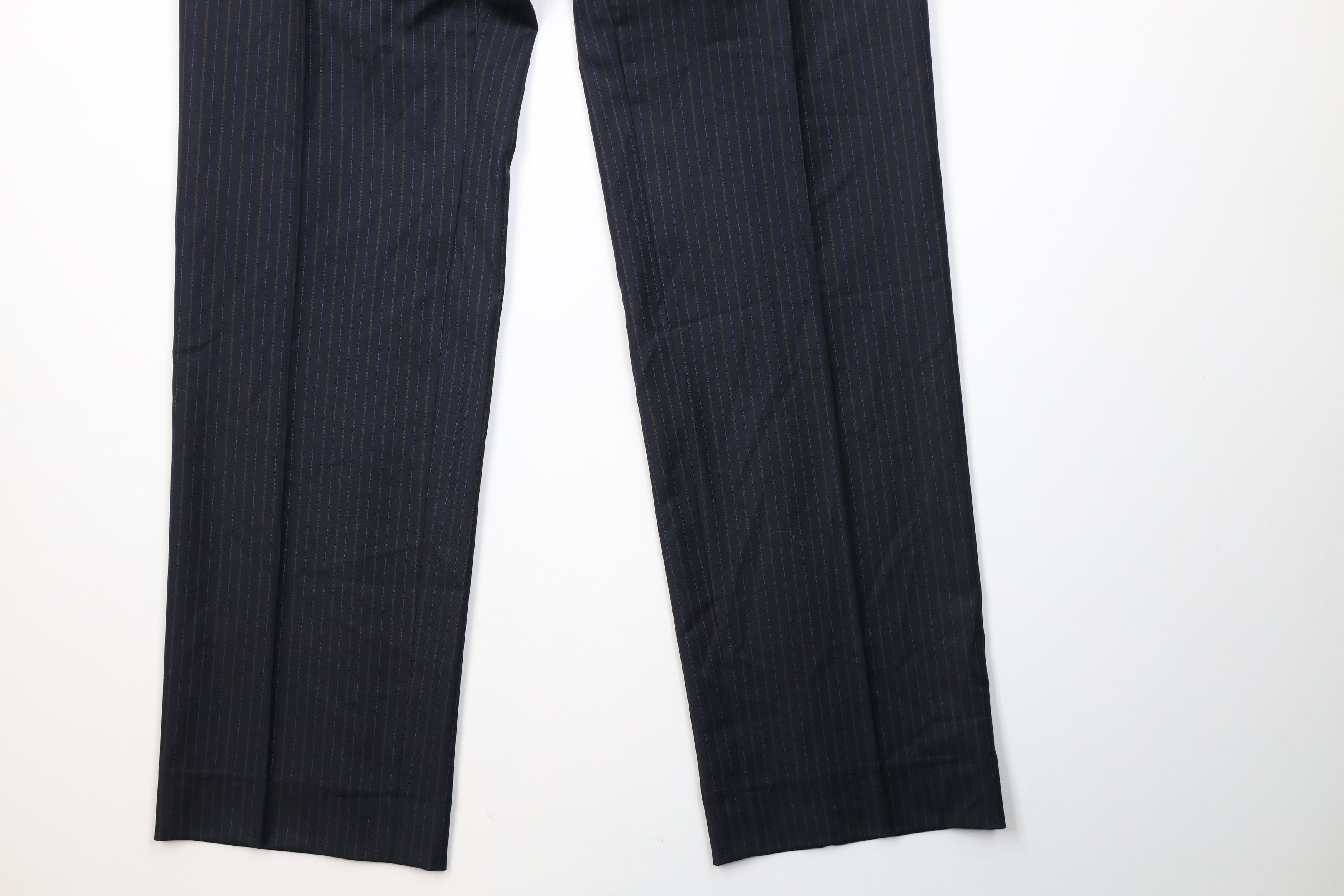 Vintage Vintage Streetwear 2 Piece Super 140s Wool Striped Suit Size 44L - 18 Thumbnail