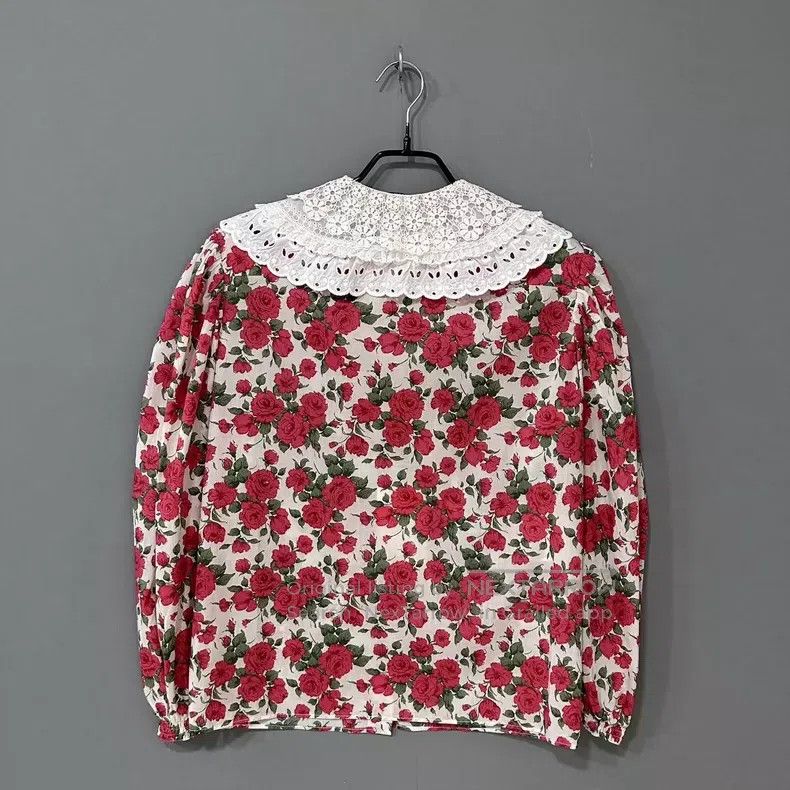 Other Miu Miu 40 Rose flower doll collar shirt Size M / US 6-8 / IT 42-44 - 2 Thumbnail
