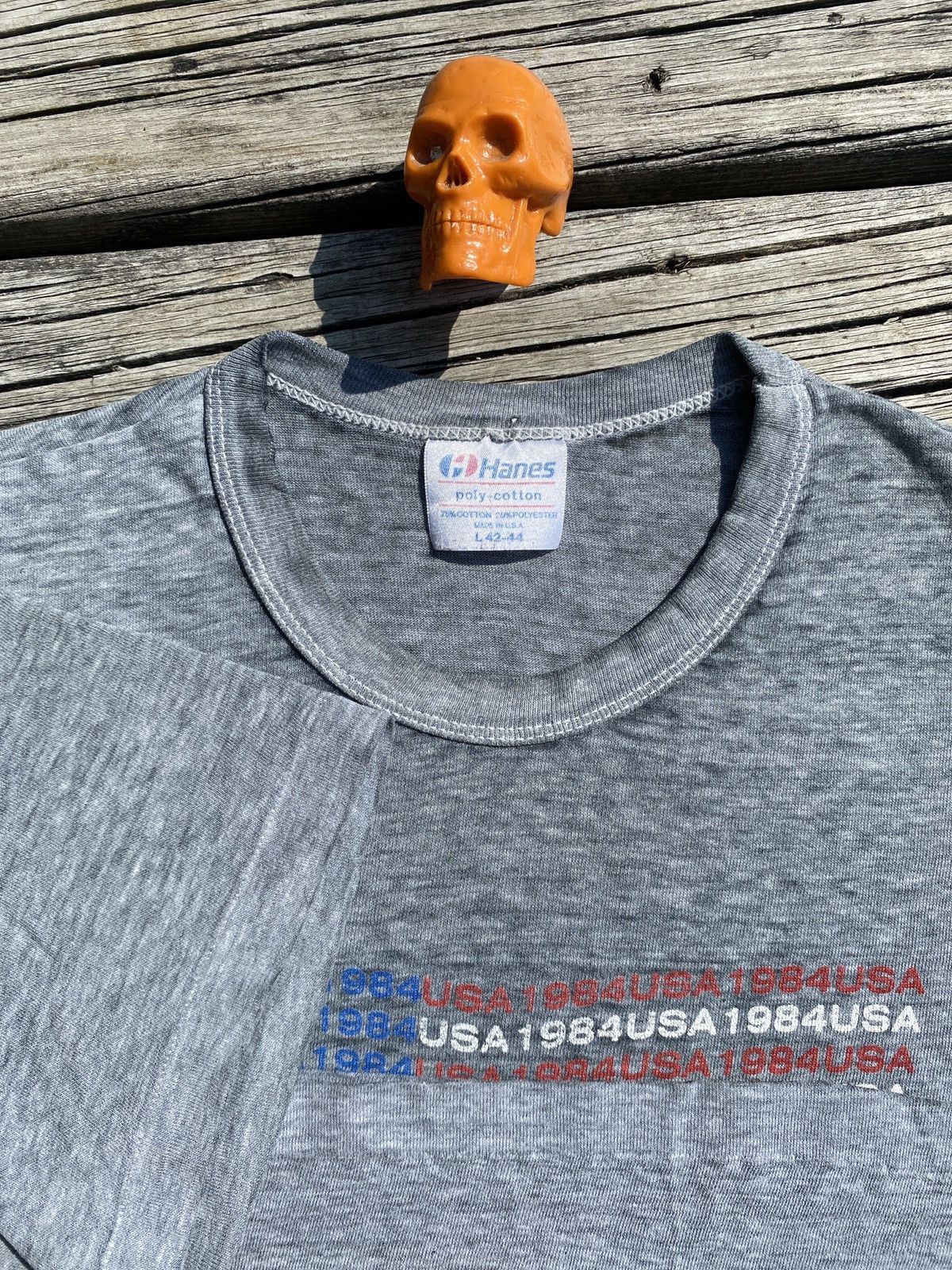 Hanes × Vintage 80s usa olympics flag print shirt sz L Size US L / EU 52-54 / 3 - 4 Thumbnail