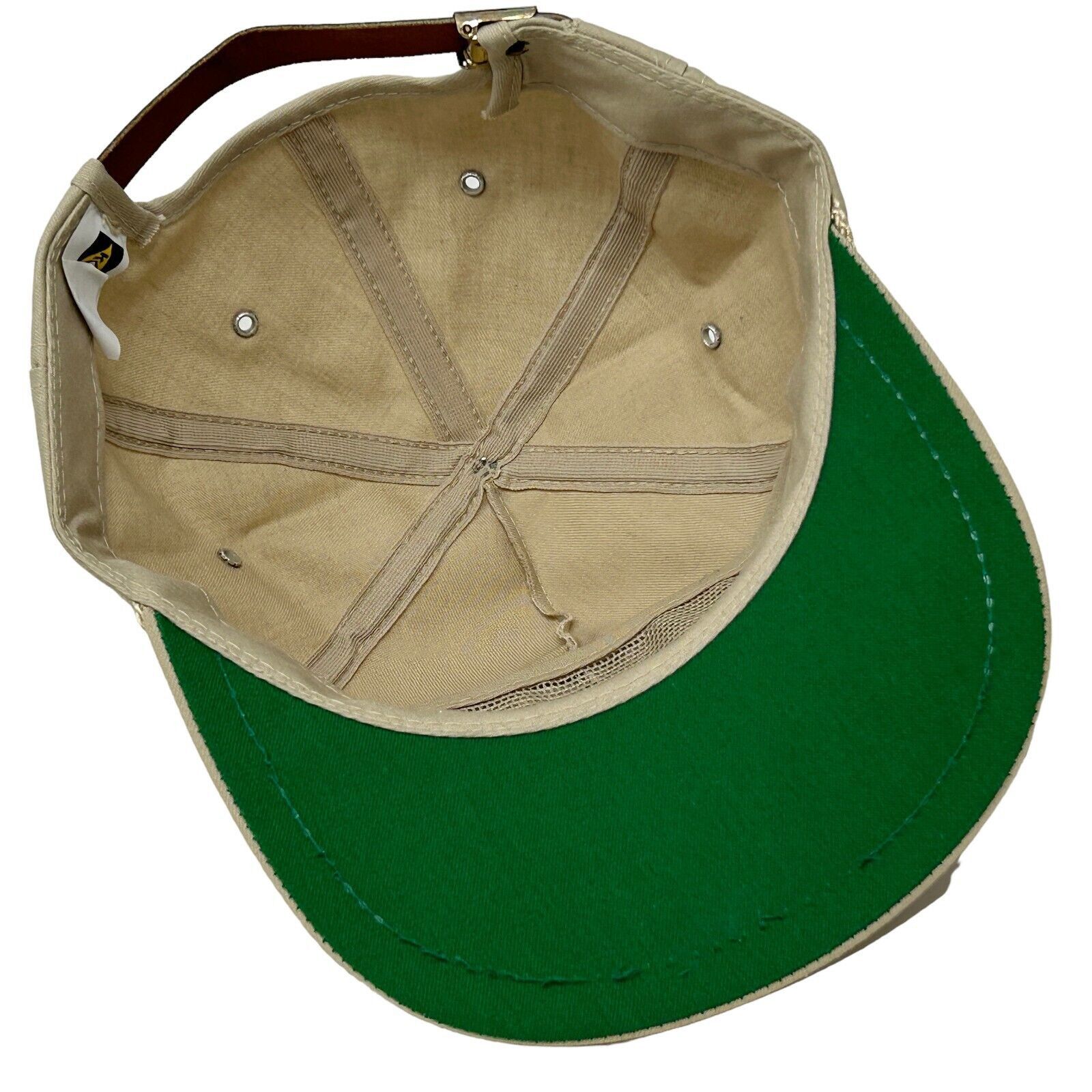 Vintage Vintage 80s Chevron Ortho Hat Baseball Cap Beige Size ONE SIZE - 4 Thumbnail