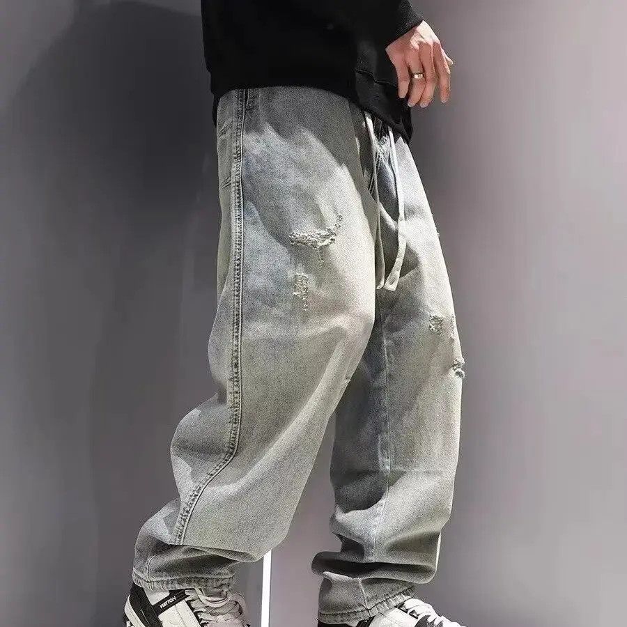 Japanese Brand Vintage high street loose ripped jeans Size US 32 / EU 48 - 3 Thumbnail