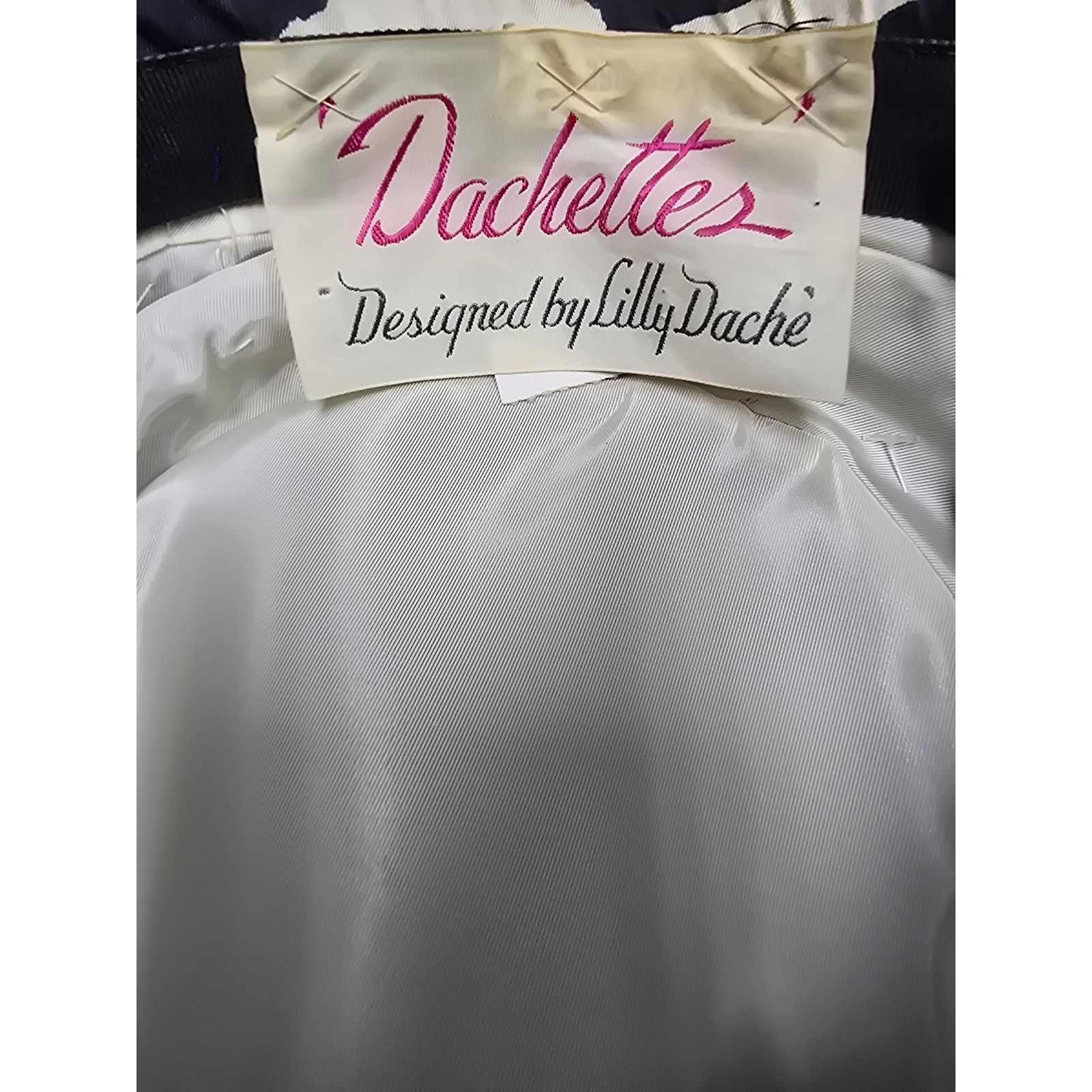 Other Vintage Dachettes by Lilly Dache Hat, Black & Ivory Size ONE SIZE - 5 Thumbnail