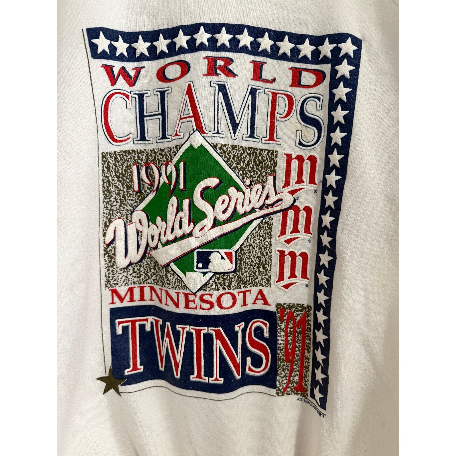 MLB Vintage Minnesota Twins 91 World Series Champs Crewneck Sz L Size US L / EU 52-54 / 3 - 2 Thumbnail