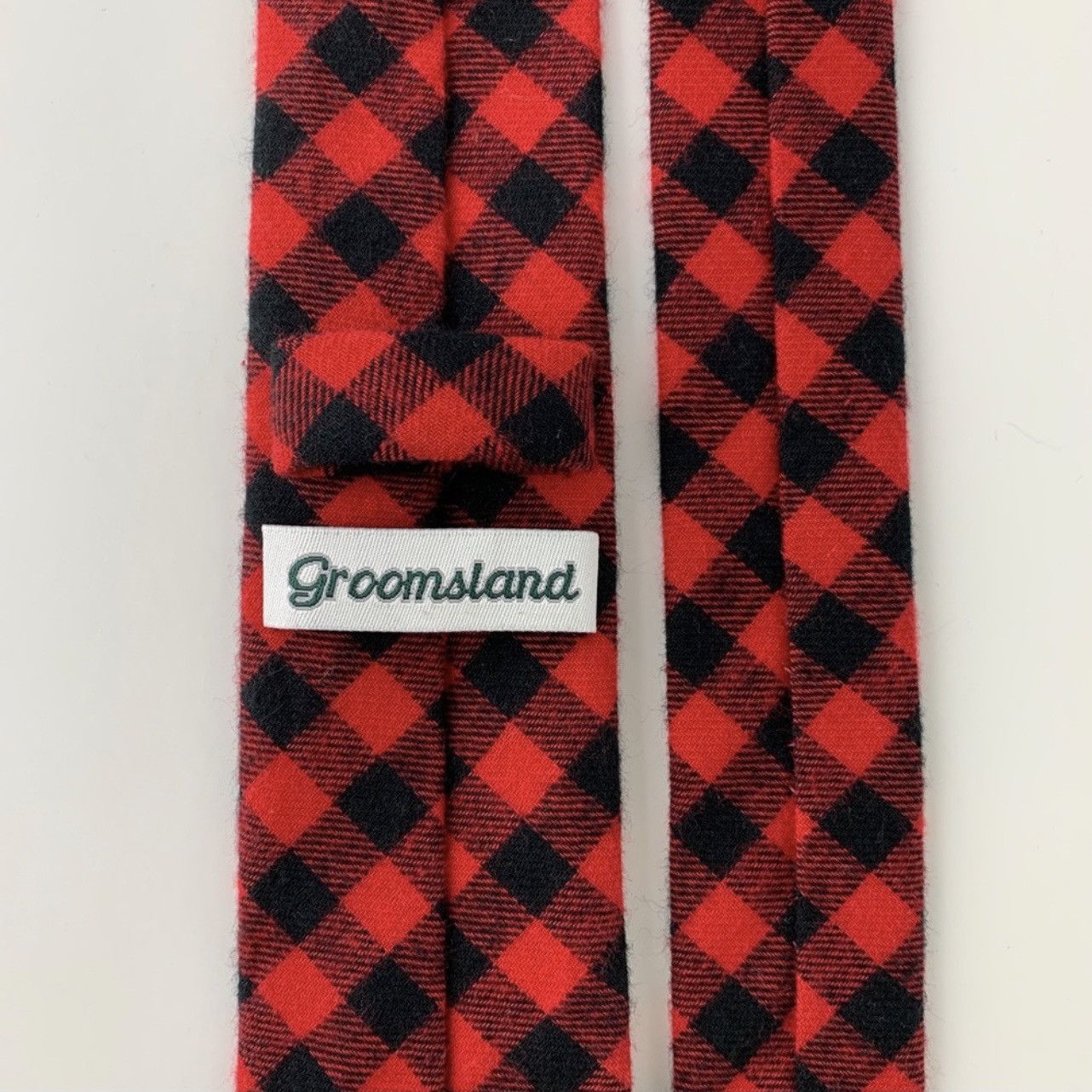 Other Men's Red/Black Buffalo Plaid Necktie Size ONE SIZE - 4 Thumbnail