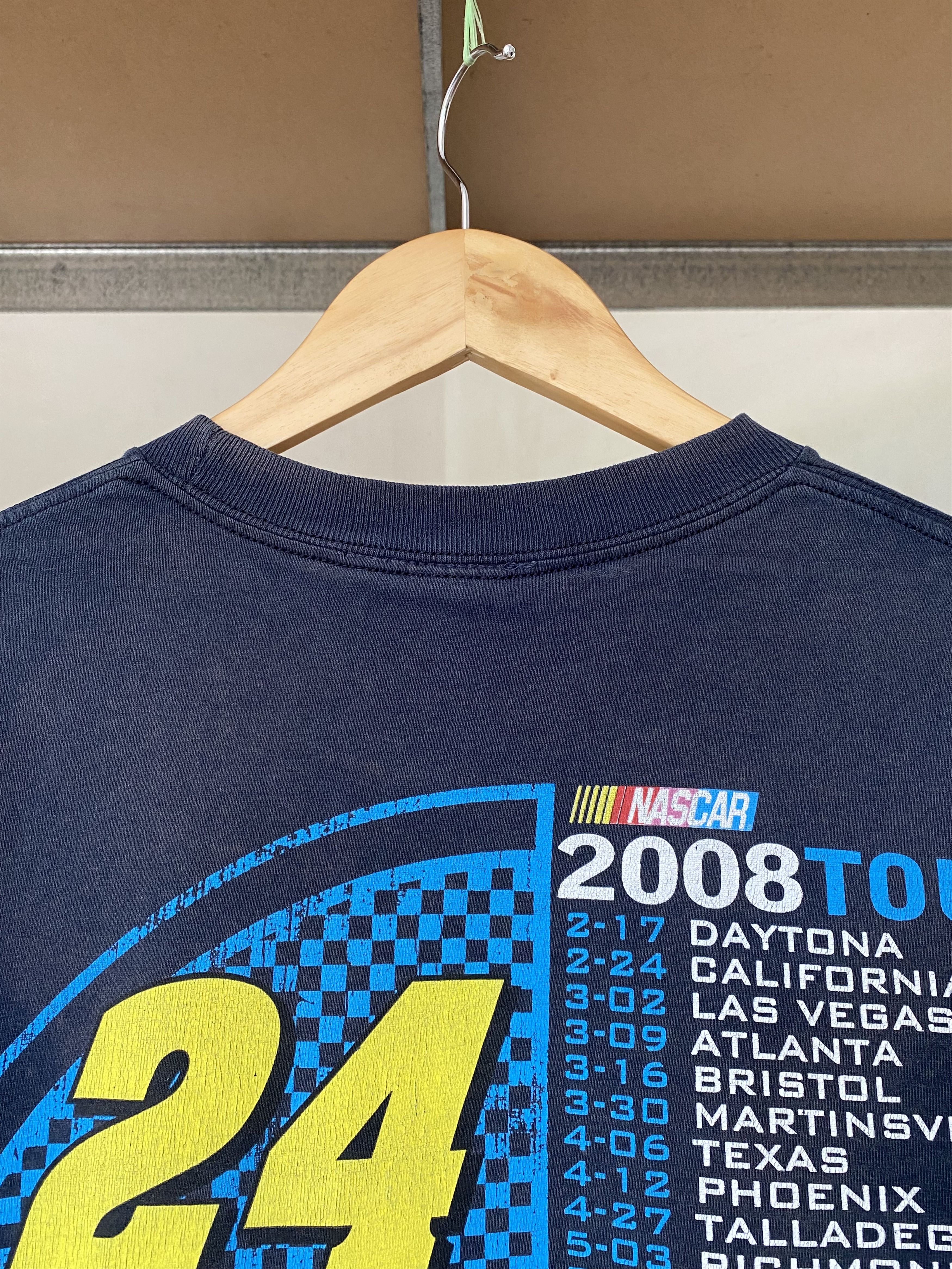 Vintage Jeff Gordon Nascar Vintage 2008 Tour One Race Racing T-shirt Size US M / EU 48-50 / 2 - 12 Thumbnail