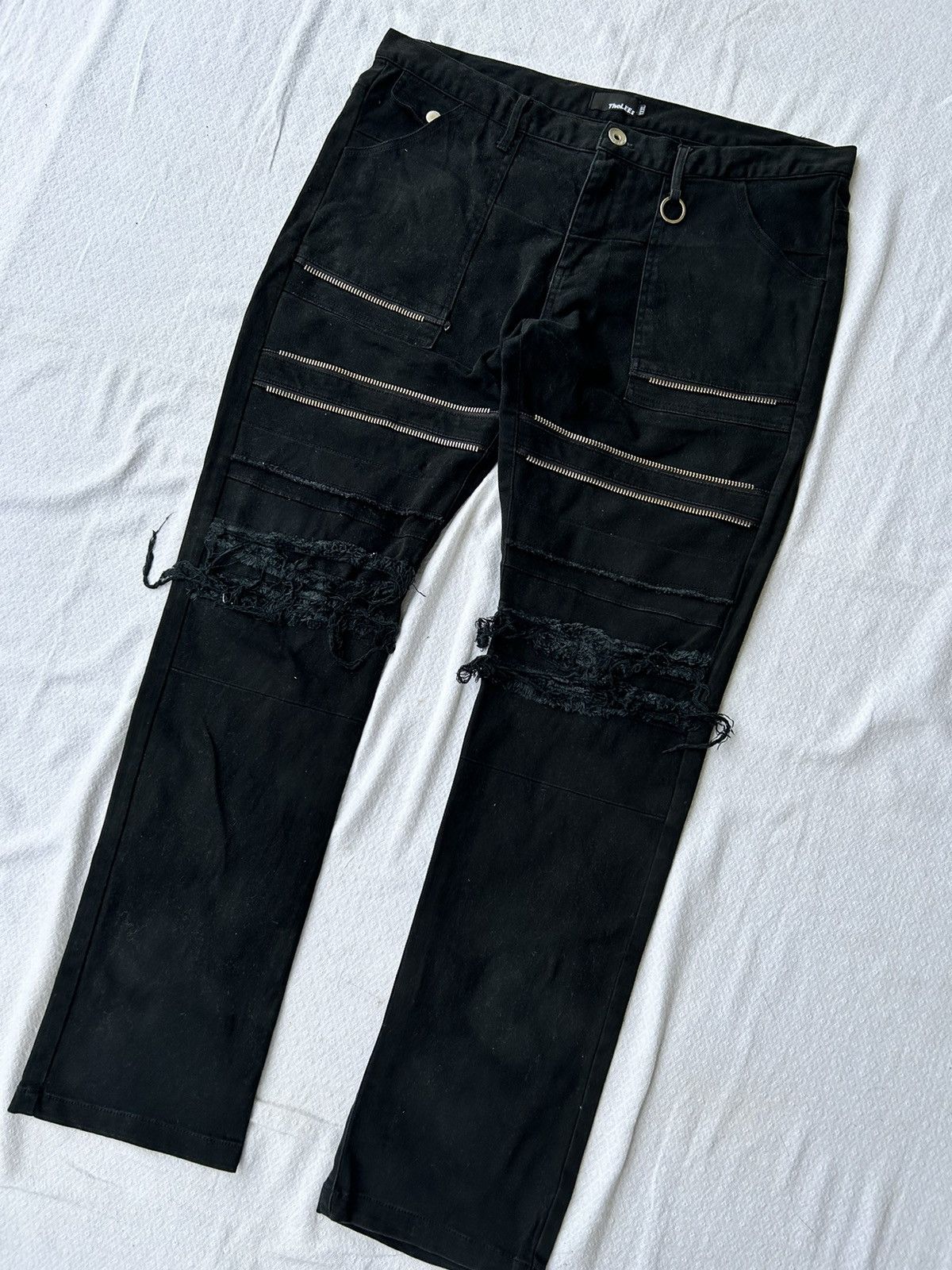 Tornado Mart Black jeans multizip thelees denim tornadomart style Size US 36 / EU 52 - 9 Thumbnail