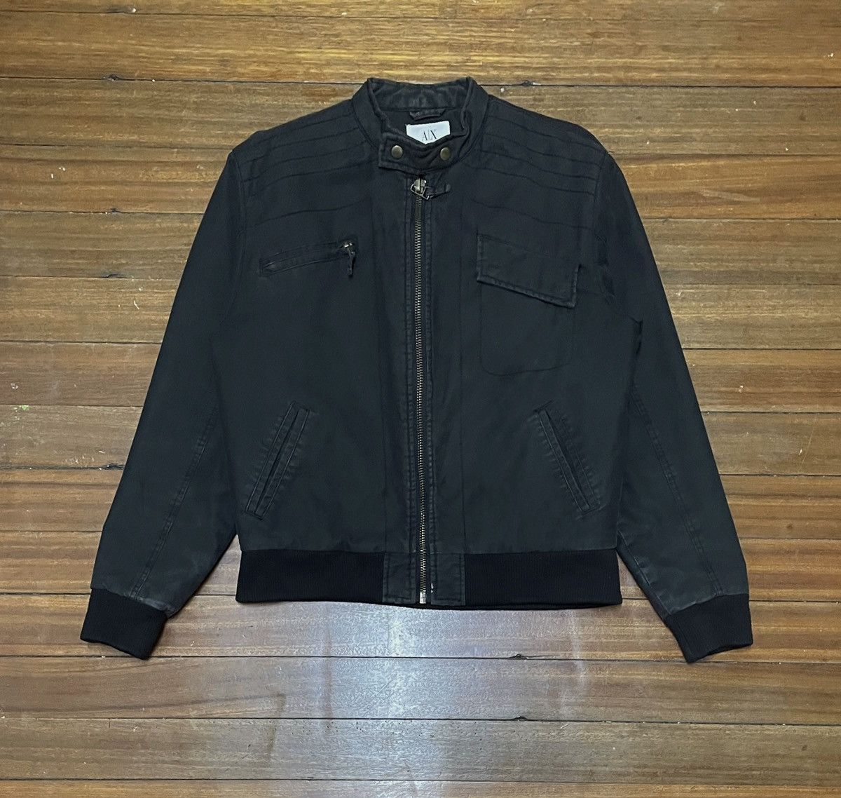 Armani Exchange × Vintage Rare Design Vintage Armani Exchange Motorcycle Jacket 2000s Size US M / EU 48-50 / 2 - 2 Thumbnail