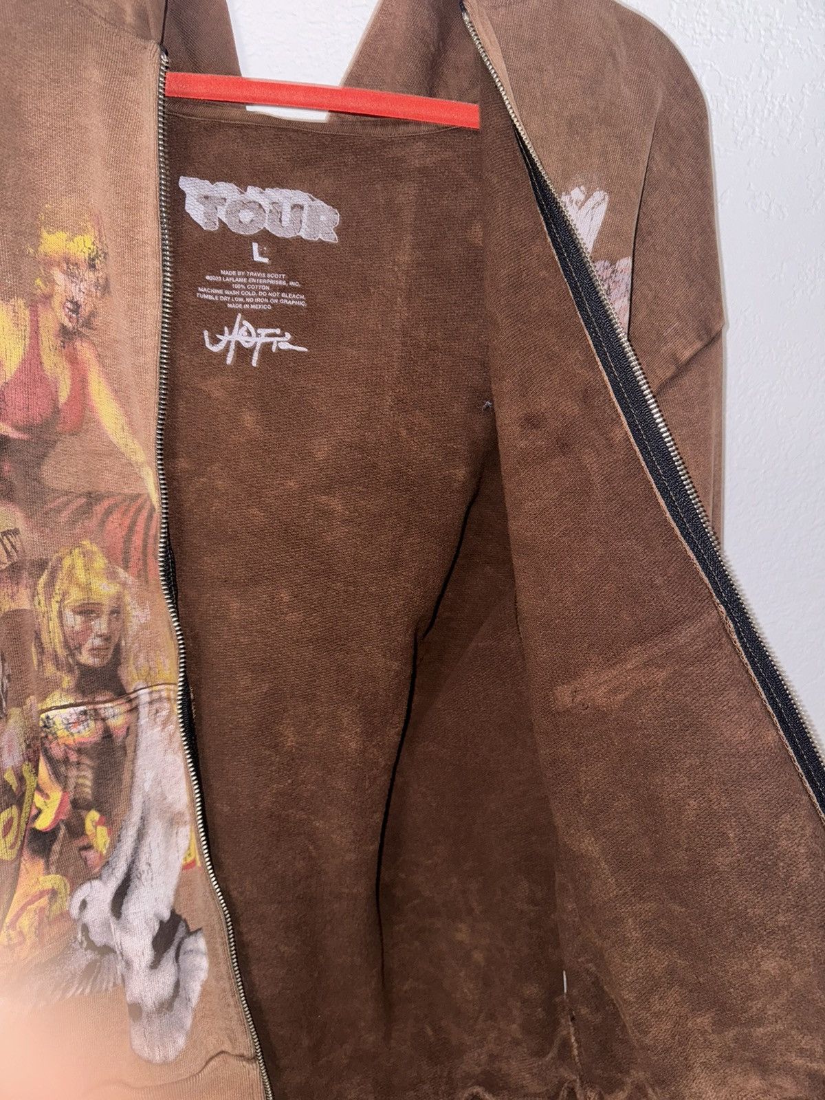 Travis Scott Travis Scott Brown Zip-Up So-Fi Merch Size US L / EU 52-54 / 3 - 10 Thumbnail